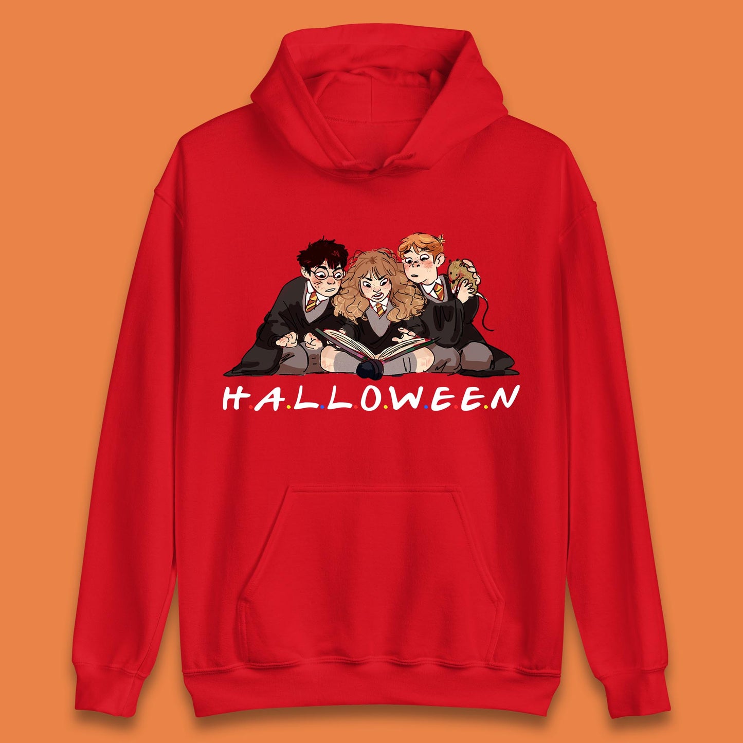 Halloween Harry Potter Series Character Harry, Ron and Hermione Friends Movie Spoof Fantasy Novels Film Unisex Hoodie
