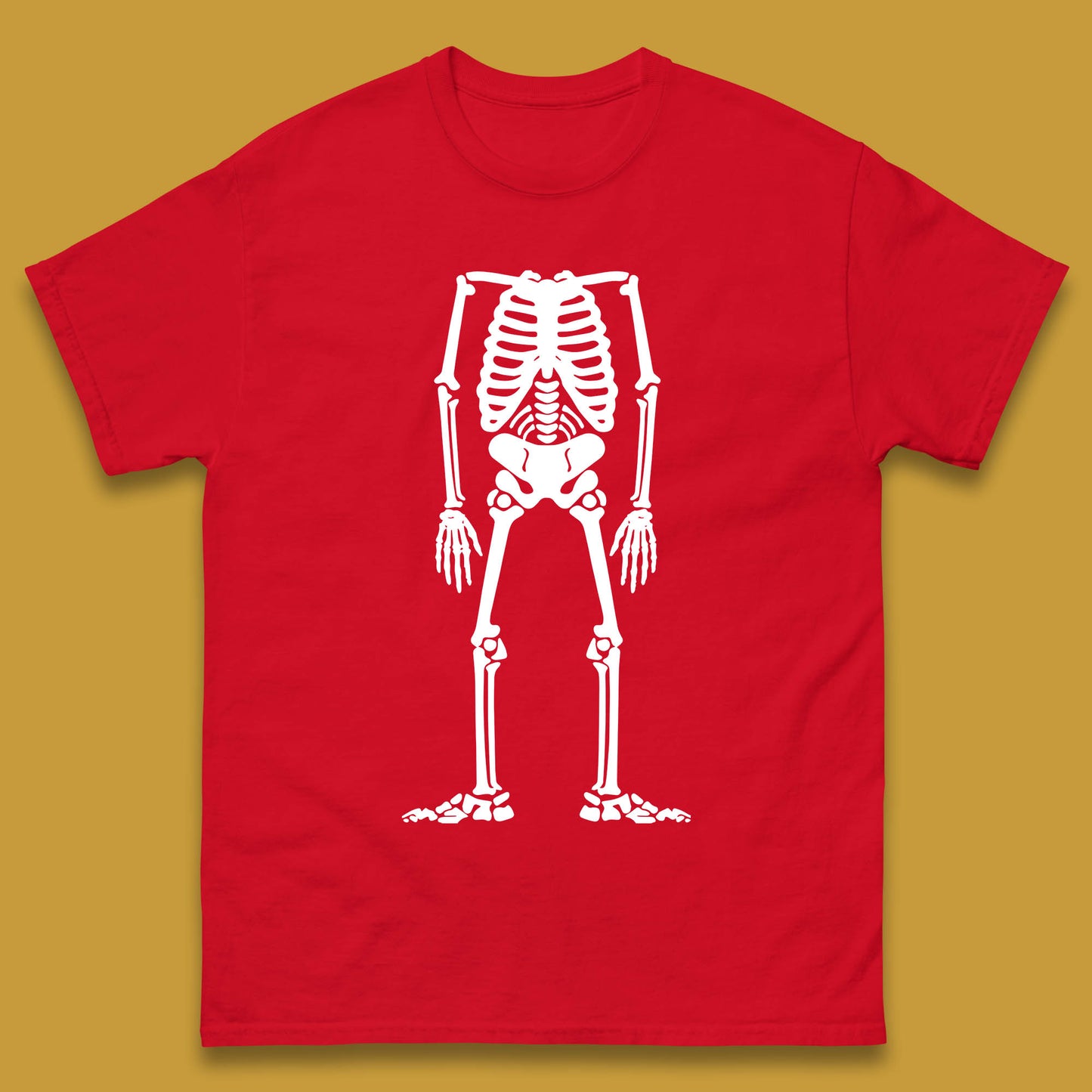 Skeleton Without Head Halloween Headless Skeleton Horror Scary Skull Mens Tee Top