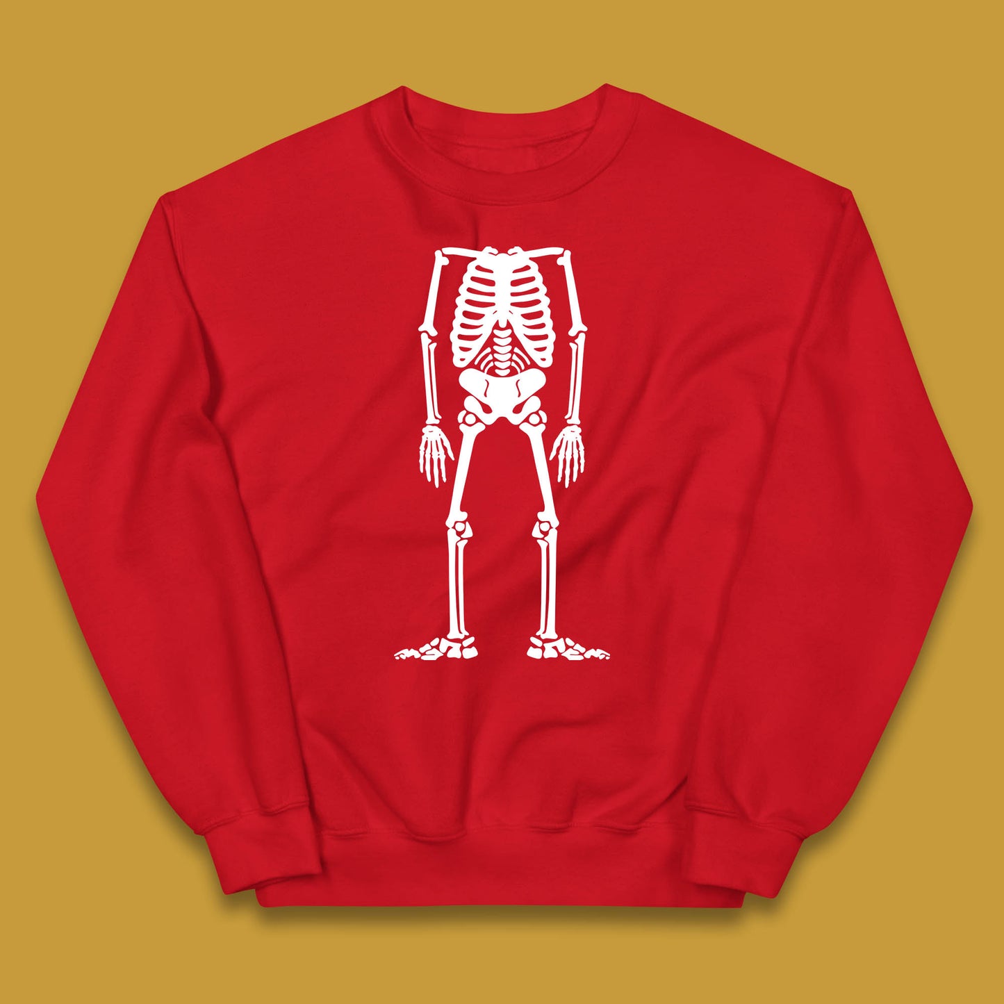 Skeleton Without Head Halloween Headless Skeleton Horror Scary Skull Kids Jumper