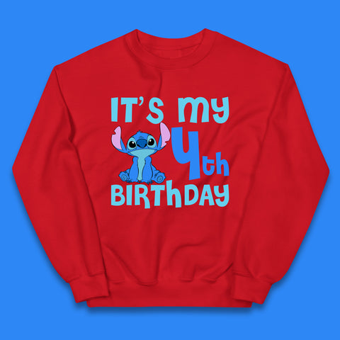 Personalised It's My Birthday Disney Stitch Custom Birthday Year Lilo & Stitch Birthday Party Kids Jumper