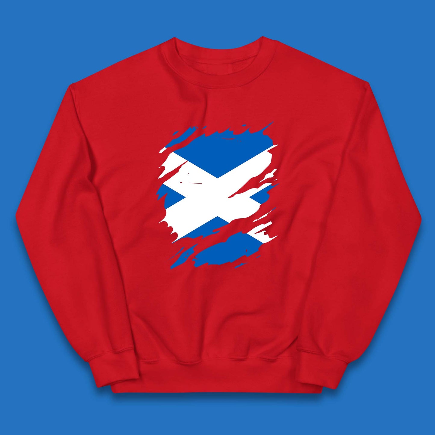 Distressed Scotland Flag Scottish Heritage Ancestry Scot Pride Scottish Flag Kids Jumper