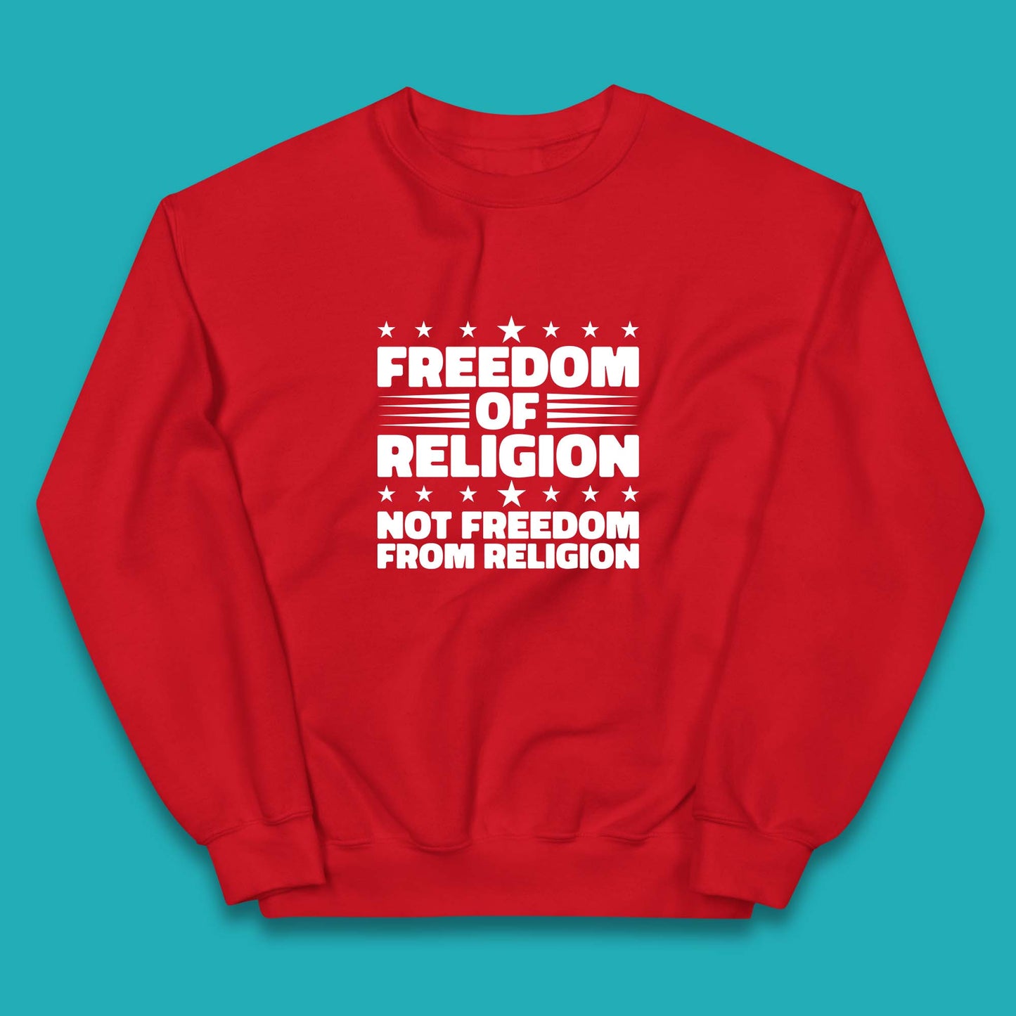 Freedom Of Religion Not Freedom From Religion Separation Of Church Of State Anti-Fascist Kids Jumper