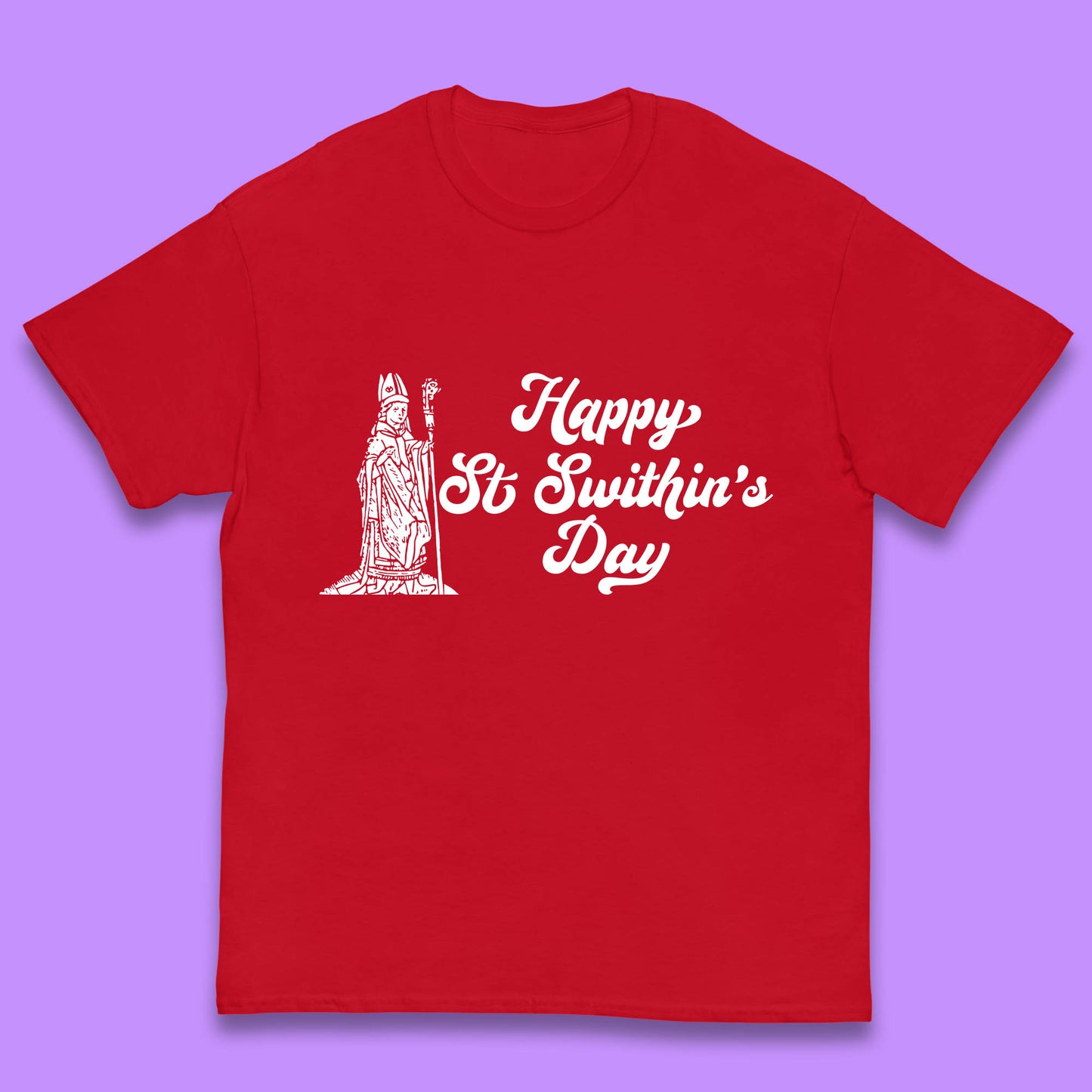 Happy St. Swithin's Day Swithun Weather Folklore Saint Swithun's Day Kids T Shirt
