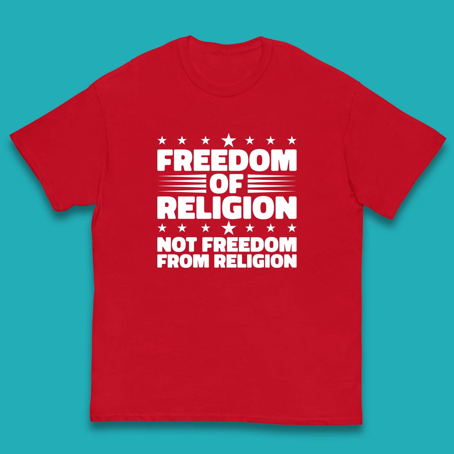 Freedom Of Religion Not Freedom From Religion Separation Of Church Of State Anti-Fascist Kids T Shirt