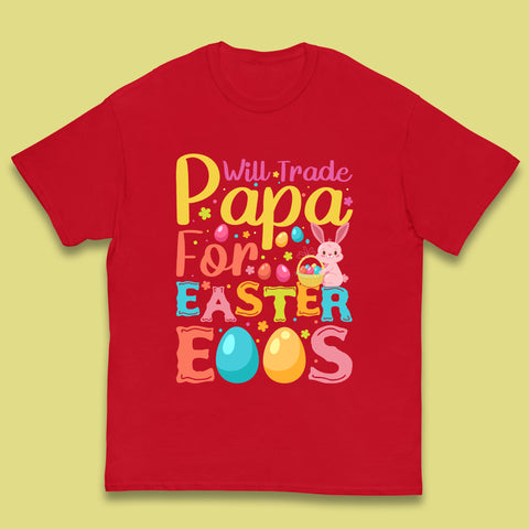Papa For Easter Eggs Kids T-Shirt