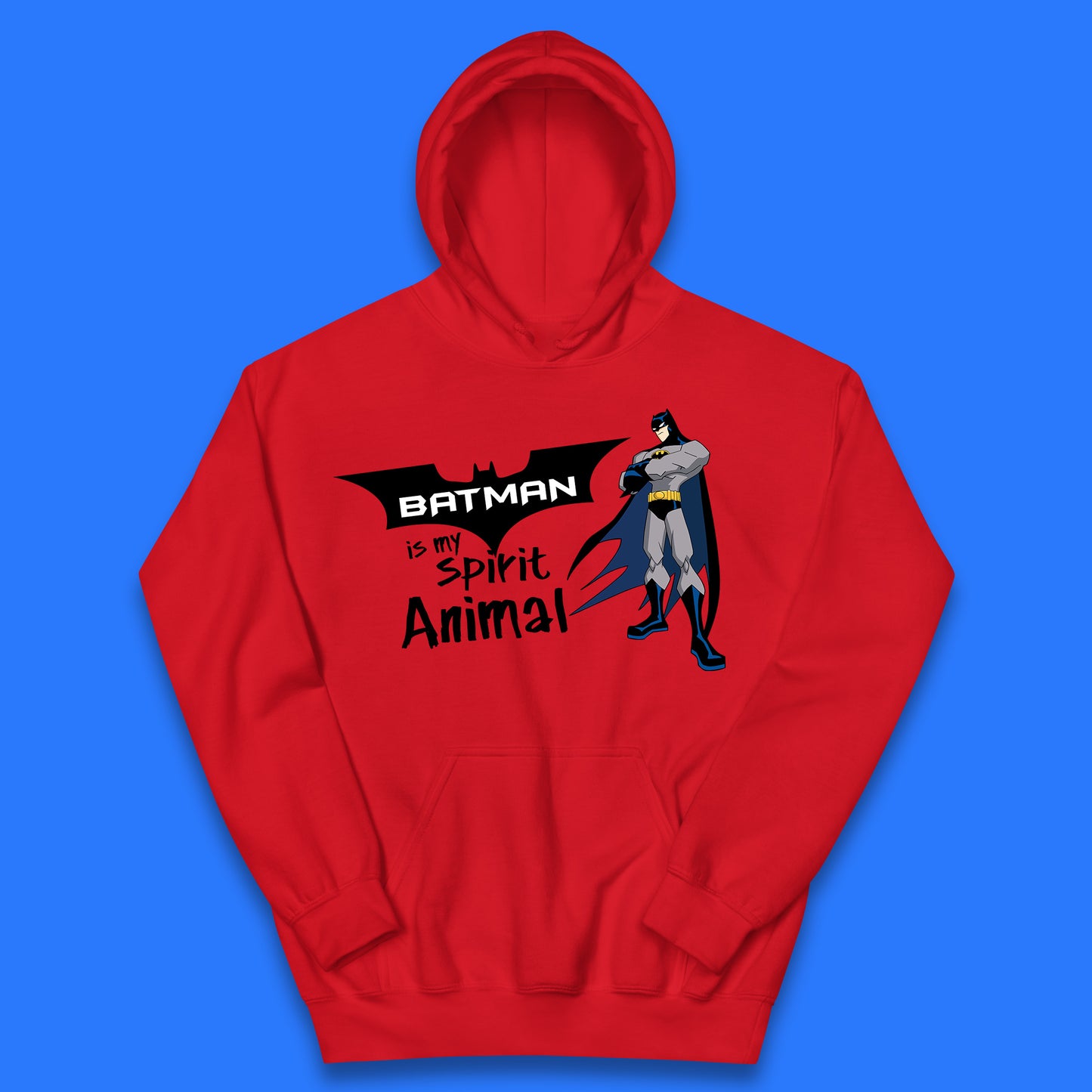 Batman Is My Spirit Animal DC Comics Batman Basic Logo Superhero Dc Movie Character Kids Hoodie