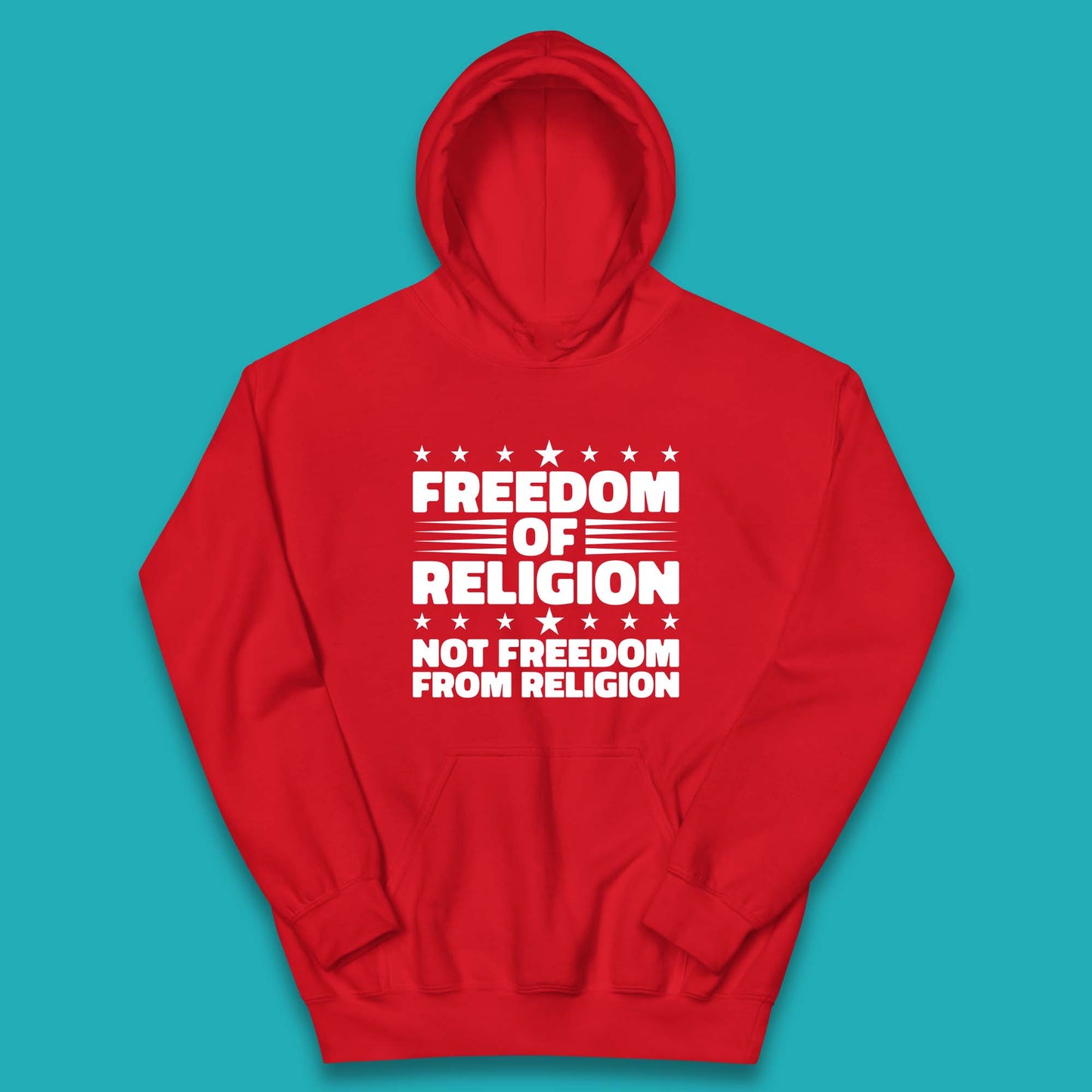 Freedom Of Religion Not Freedom From Religion Separation Of Church Of State Anti-Fascist Kids Hoodie