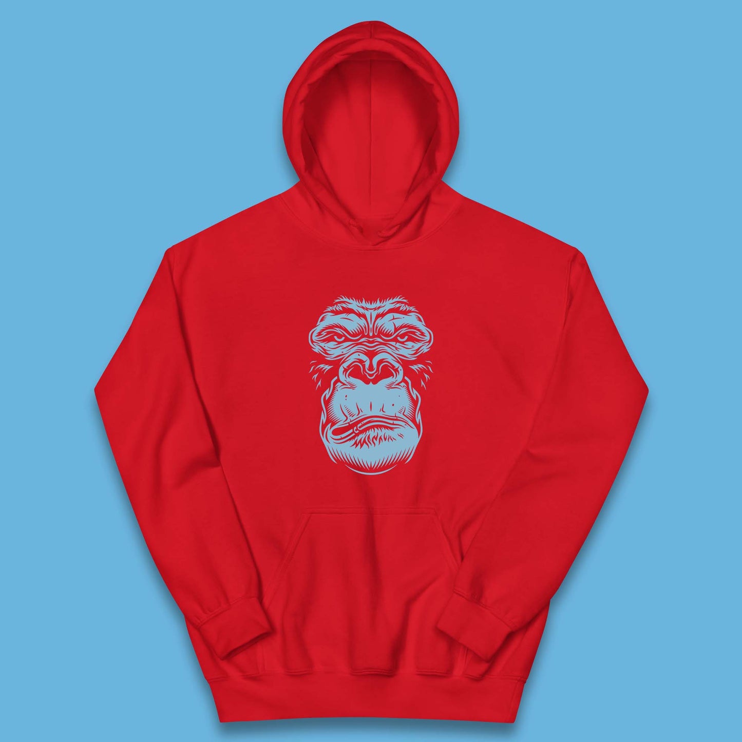 Angry Gorilla Face Scary Wild Angry Monkey Kids Hoodie