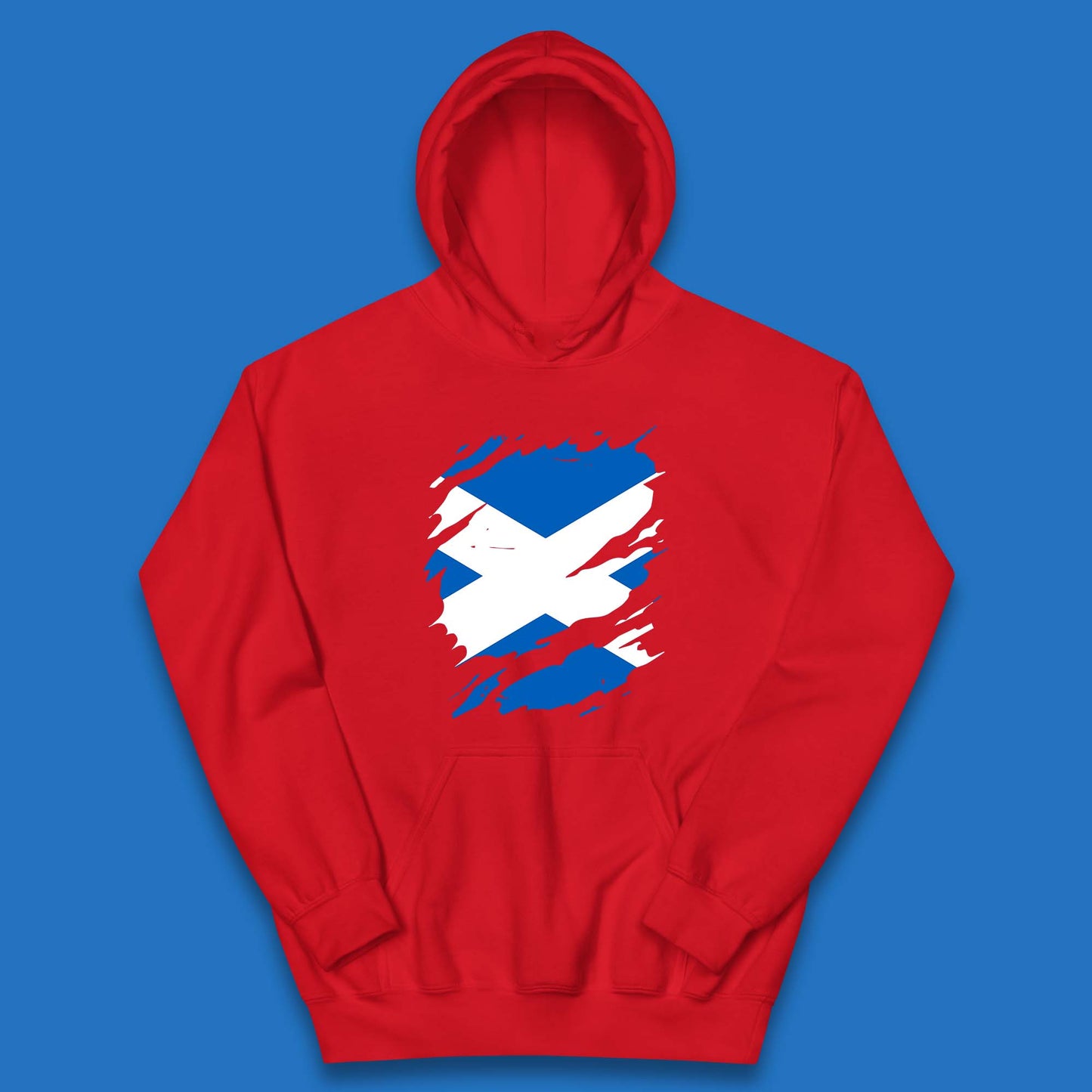Distressed Scotland Flag Scottish Heritage Ancestry Scot Pride Scottish Flag Kids Hoodie