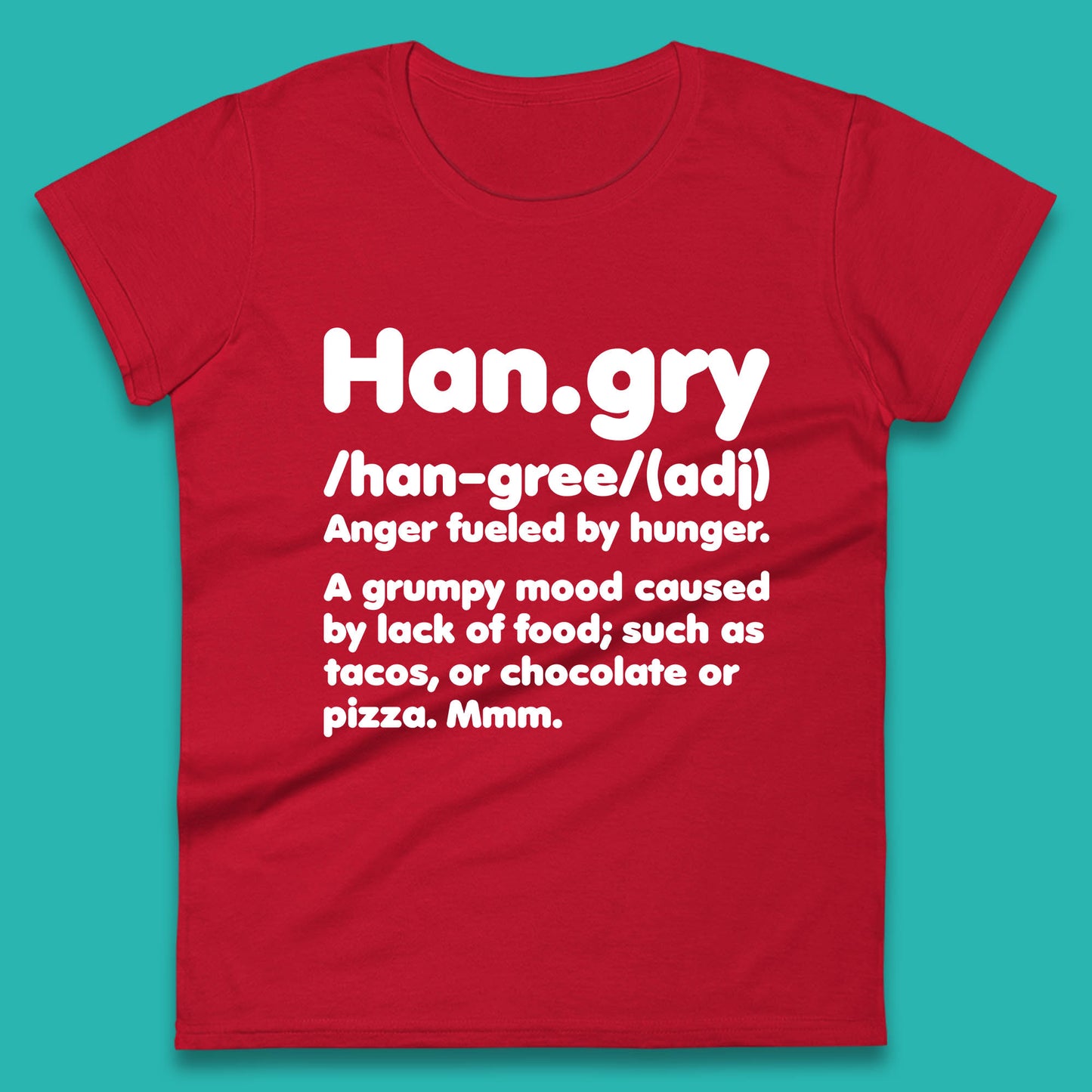 Hangry Definition Anger Fuled By Hunger Funny Kitchen Quote Womens Tee Top