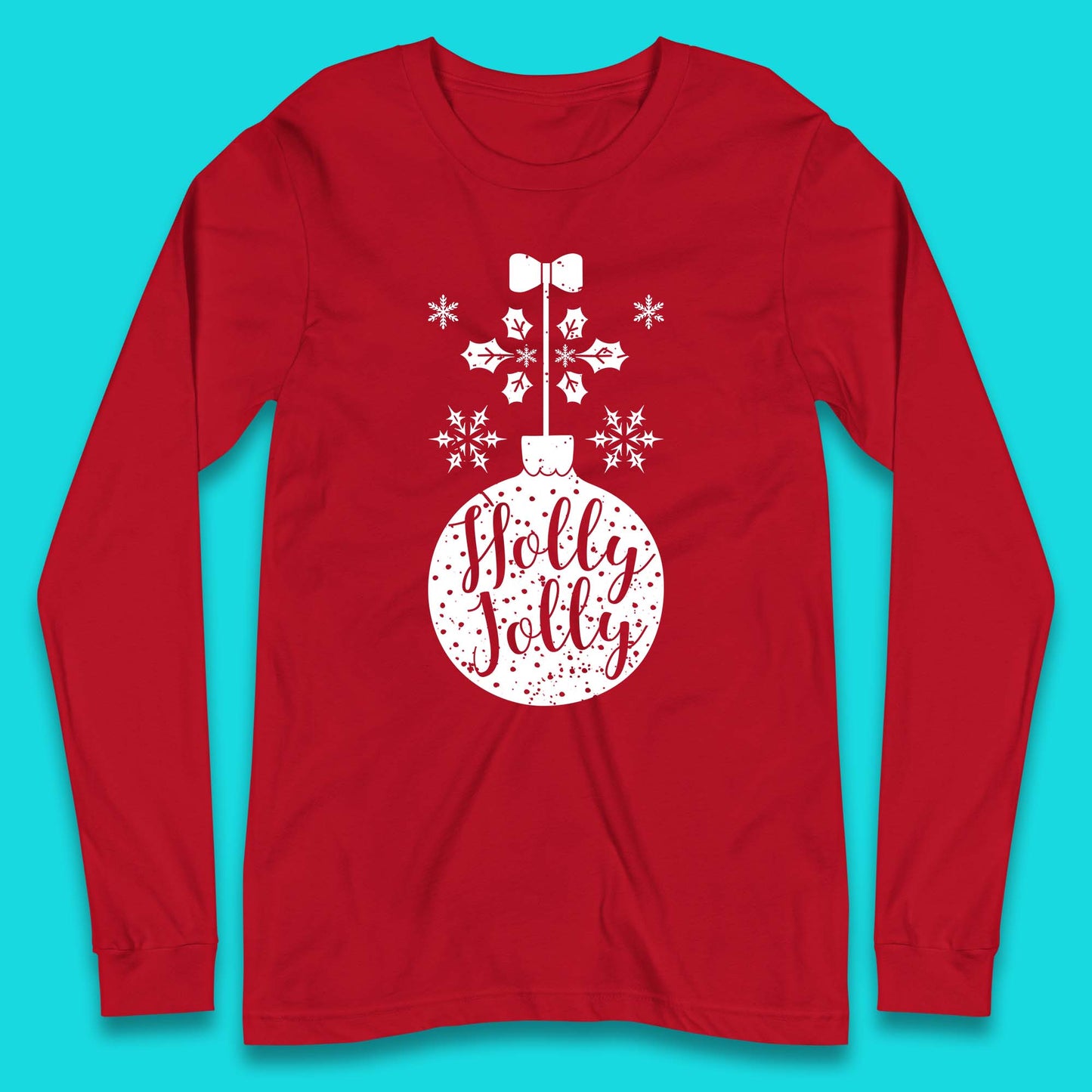 holly jolly christmas long sleeve t shirt