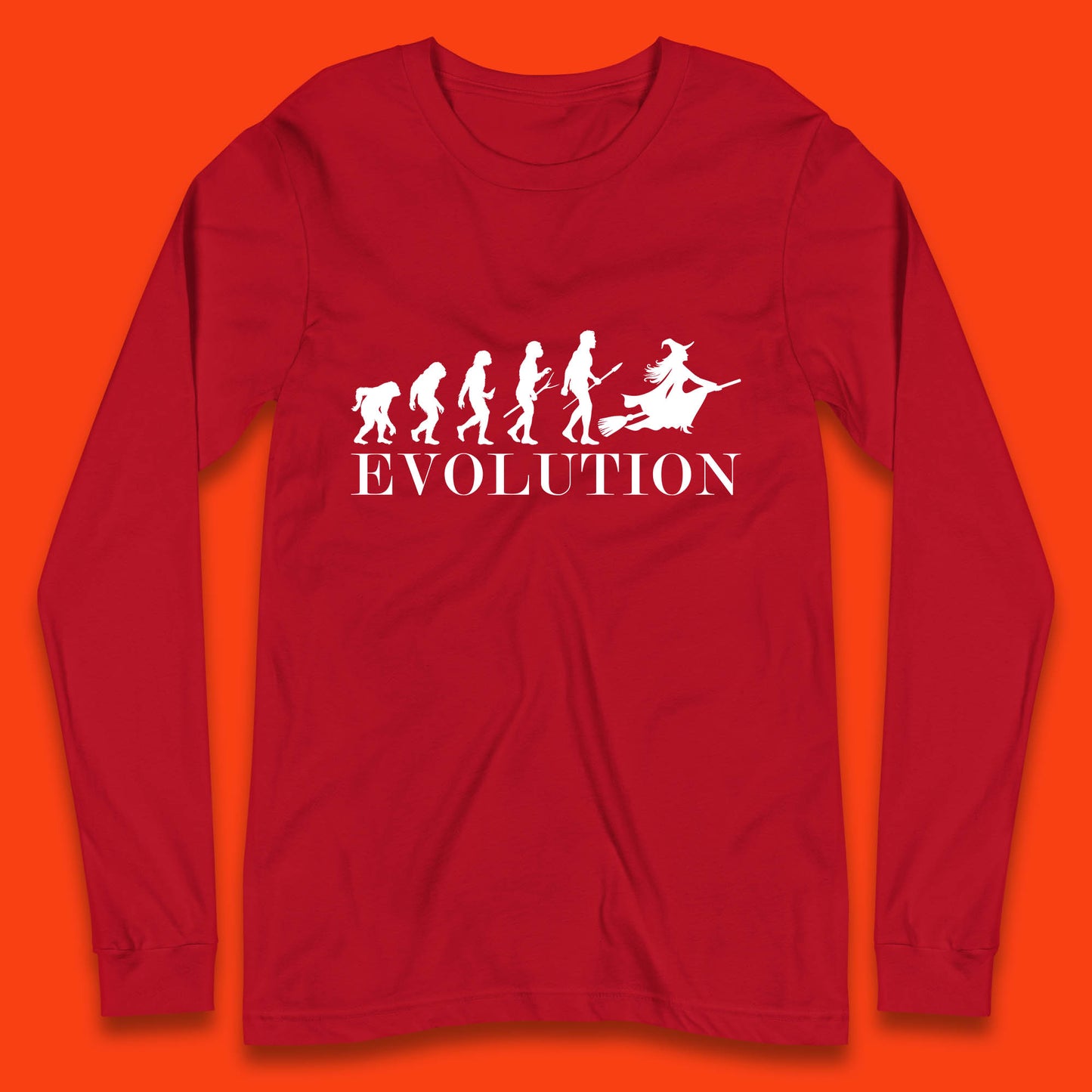 Witch Evolution Halloween Scary Spooky Witch Costume Long Sleeve T Shirt