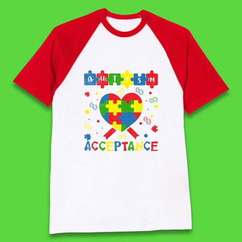 Autism Acceptance Awareness Baseball T-Shirt