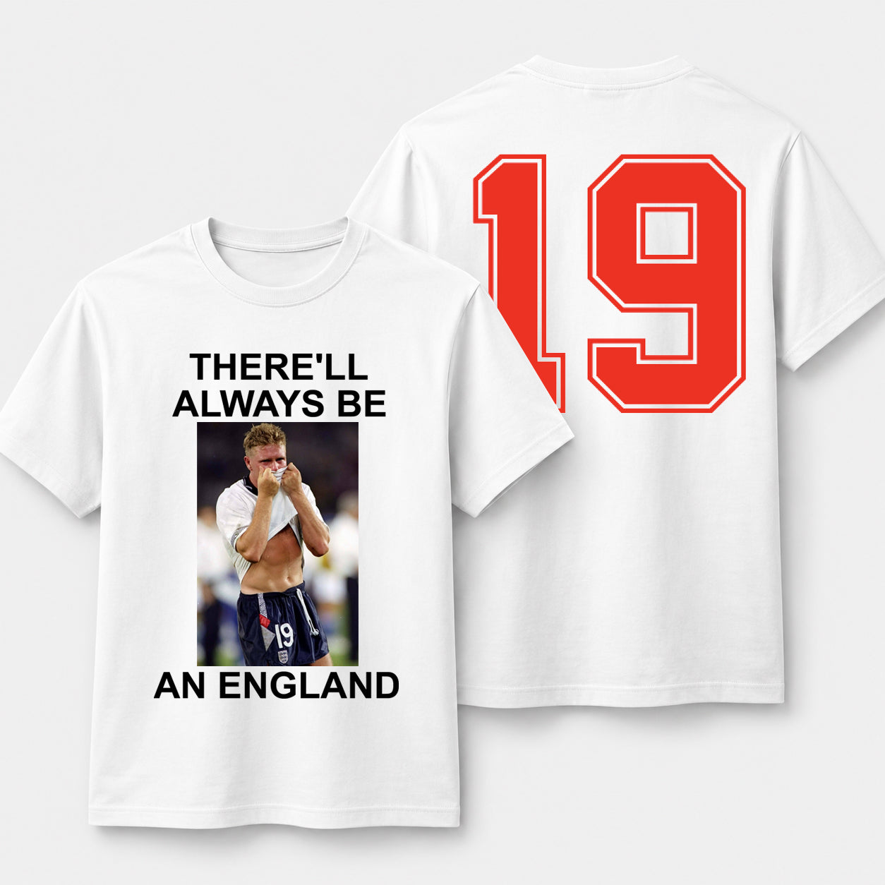 Retro England Paul Gascoigne World Cup Italia 1990 Shirt
