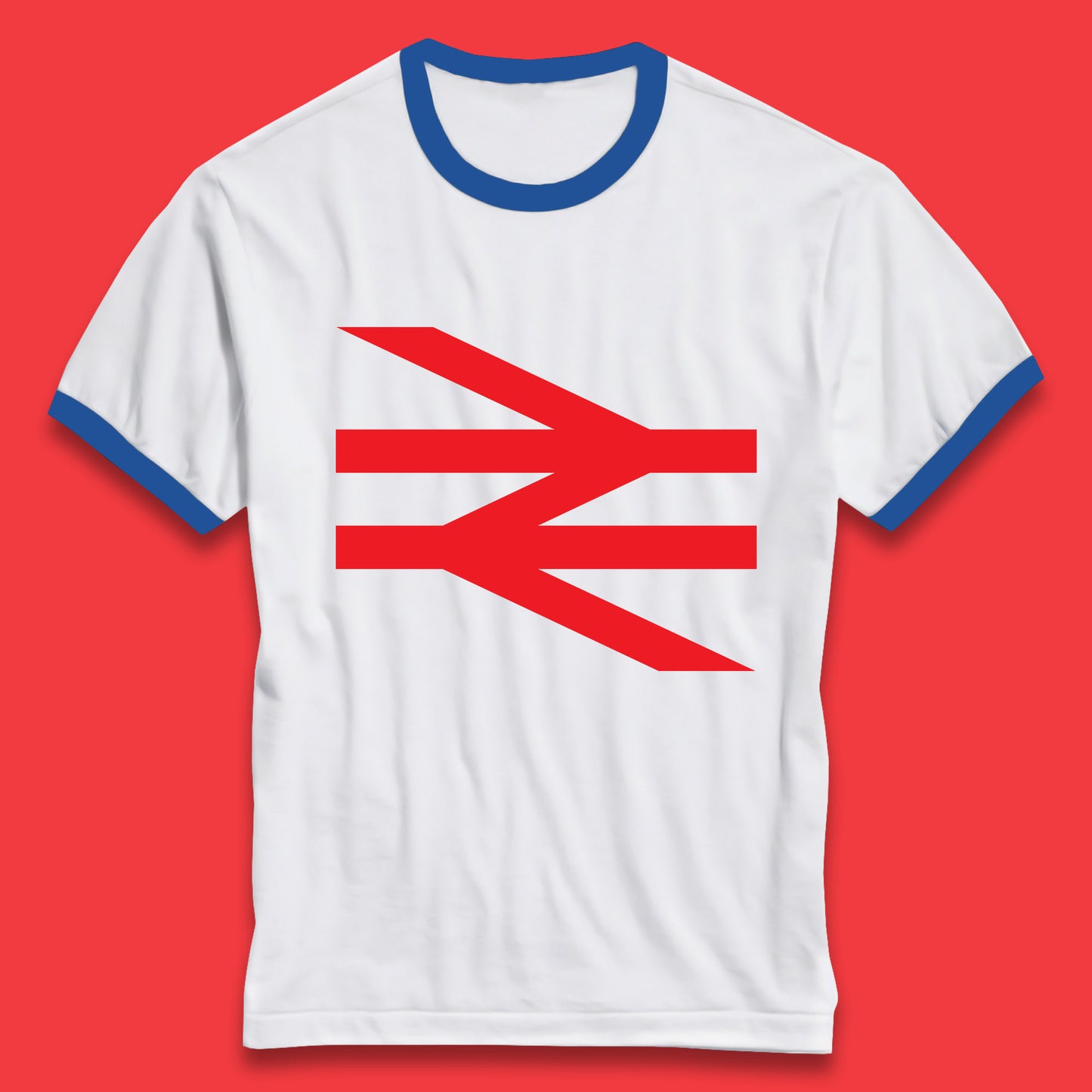 British Rail Union Jack Logo Trains Trainspotter Train Nationalisation Britain Uk Labour Politics Ringer T Shirt