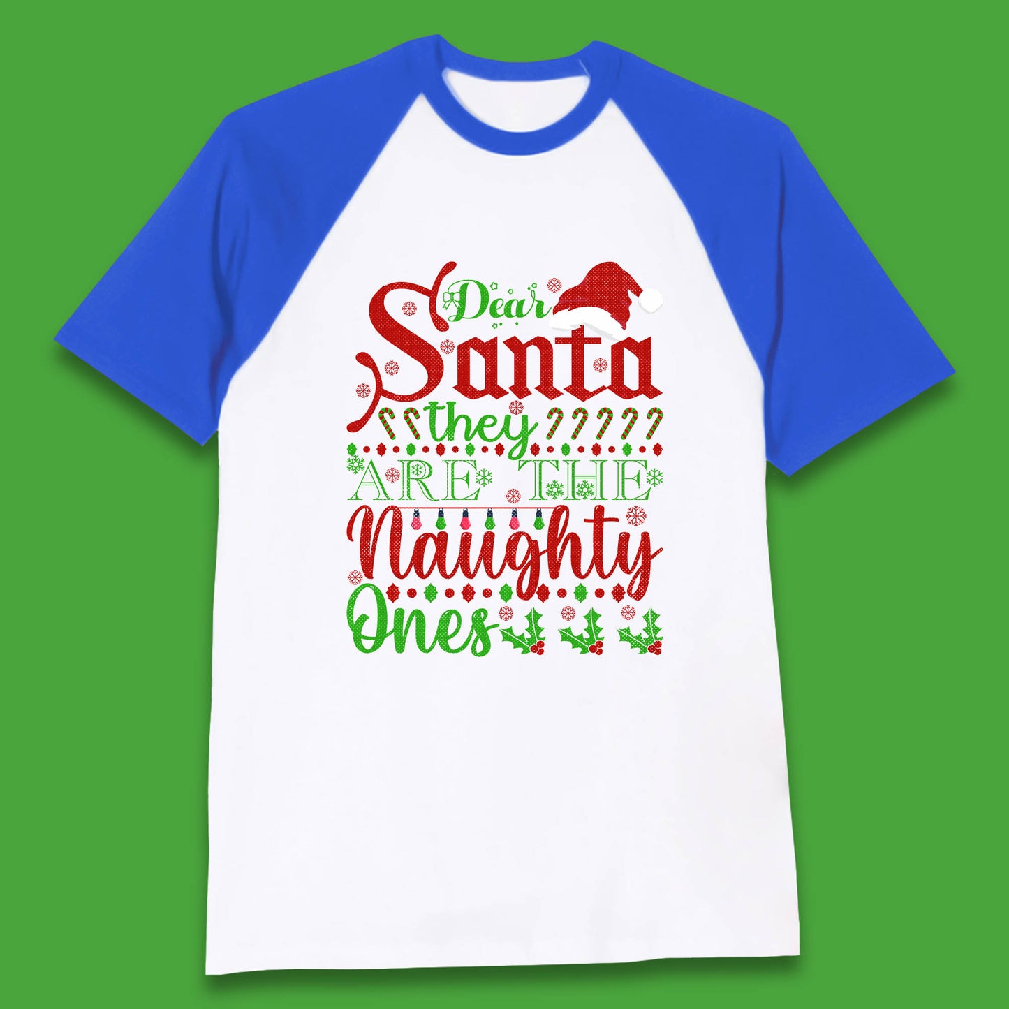 dear santa christmas baseball t shirt