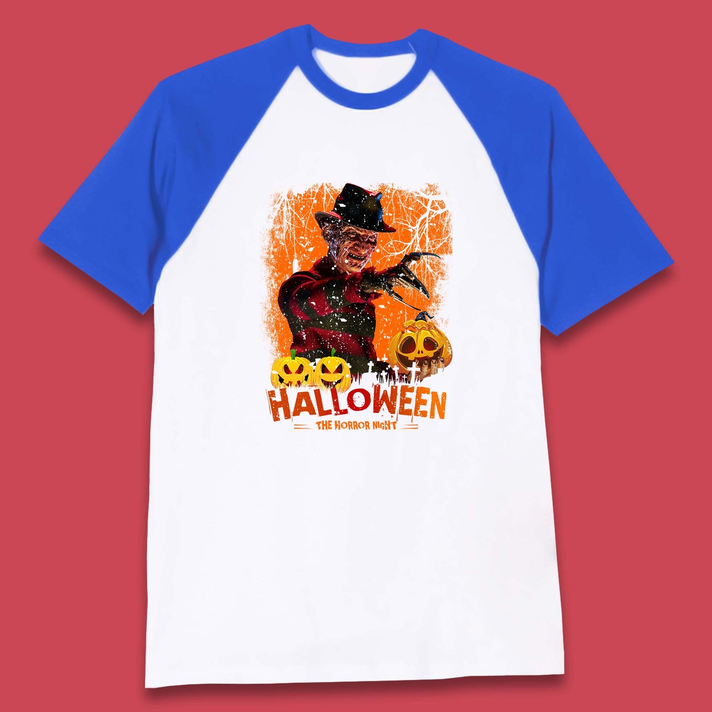 Halloween The Horror Night Freddy Krueger Horror Movie Character Serial Killer Baseball T Shirt
