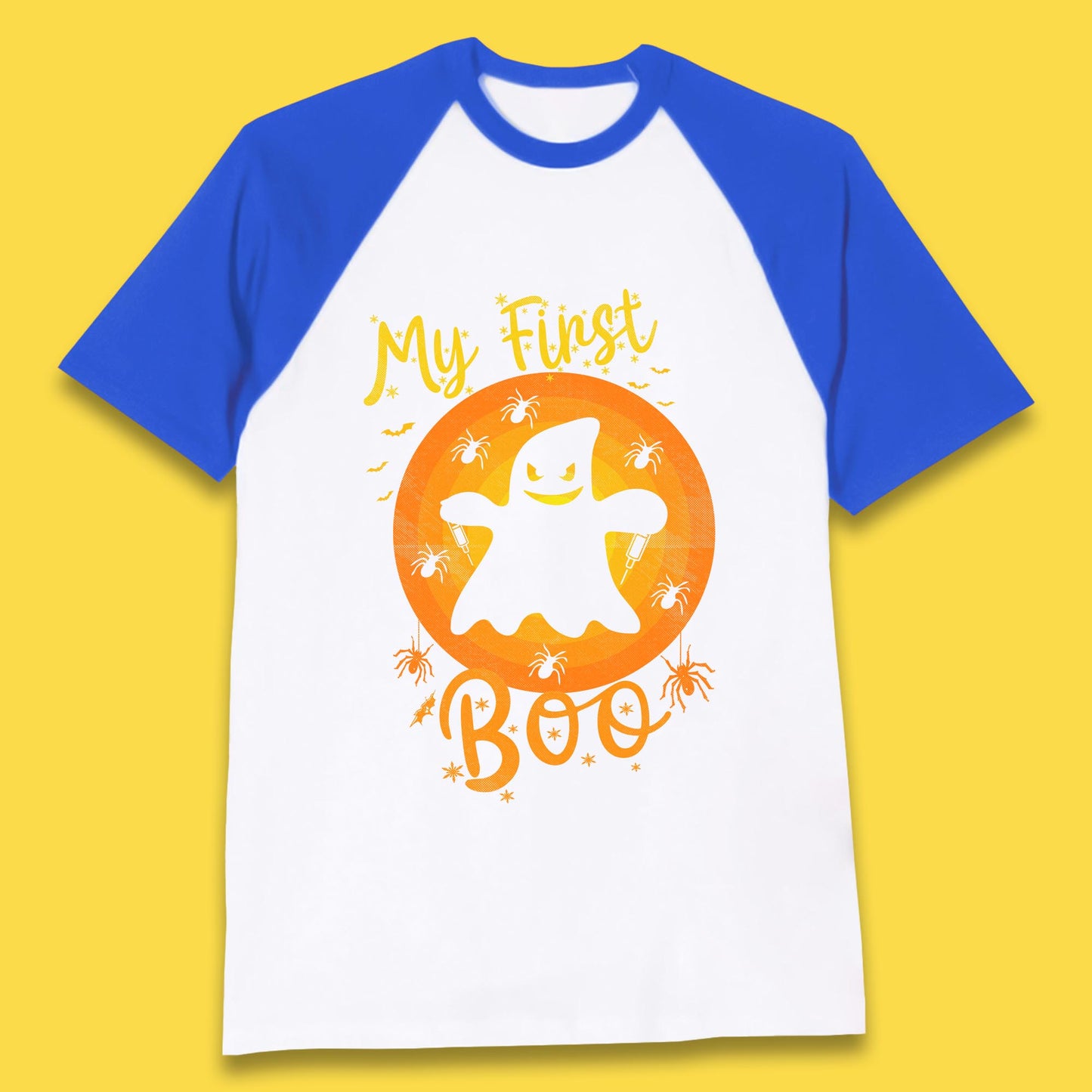 My First Boo Halloween Funny Boo Ghost Horror Scary Creepy Season Baseball T Shirt
