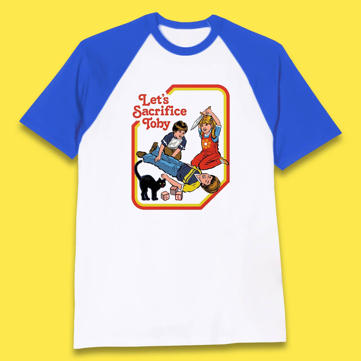 Let's Sacrifice Toby Creepy Incantation Halloween Funny Meme Dark Humor Baseball T Shirt