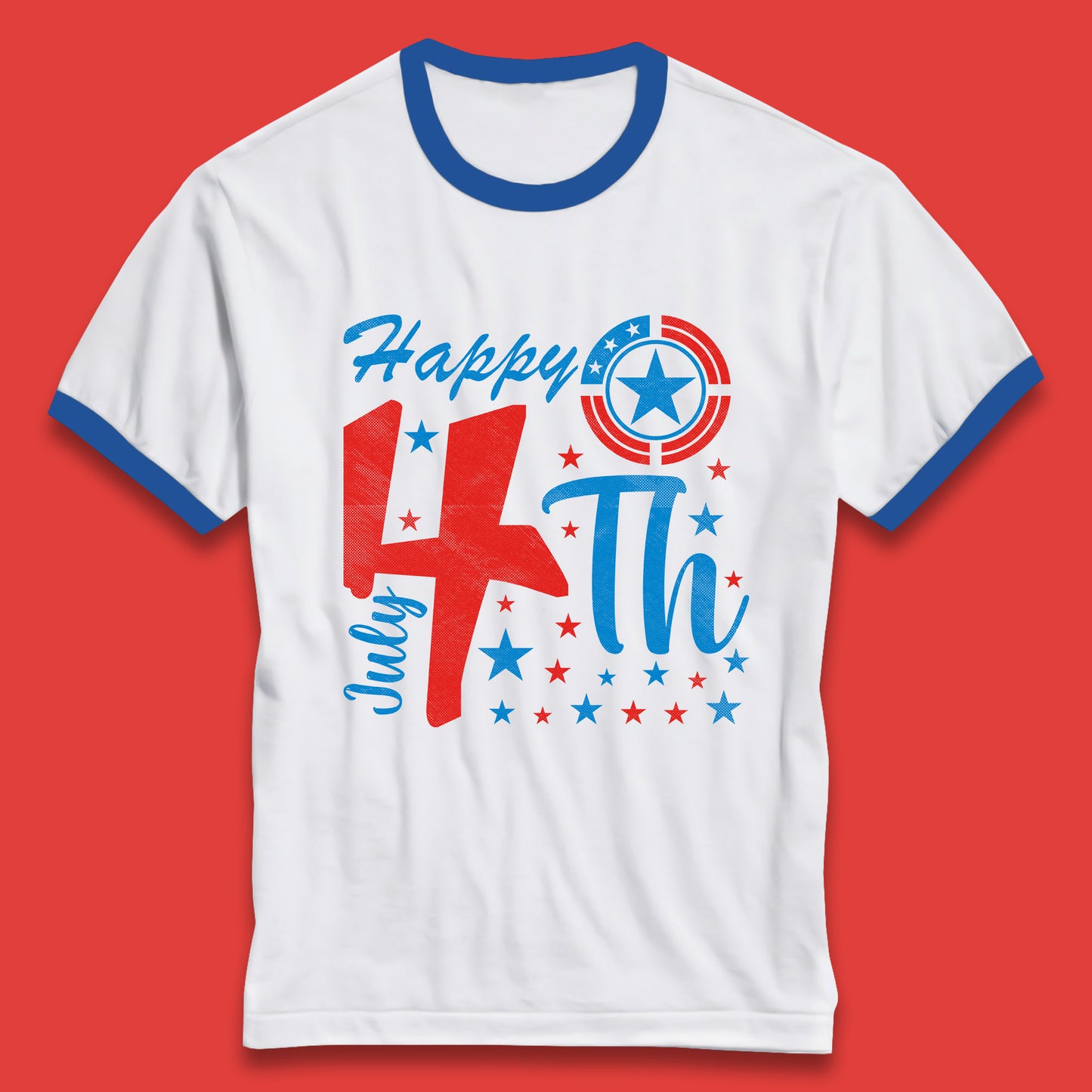 Happy 4th July United States Of America Independence Day Patriotic Celebration Fourth Of July Ringer T Shirt