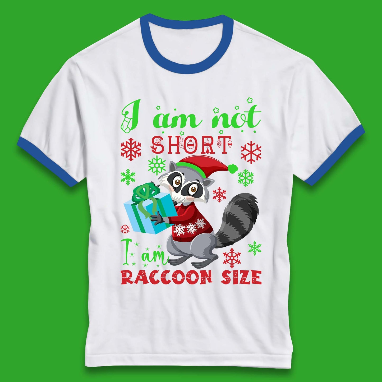 Raccoon Christmas Ringer T-Shirt