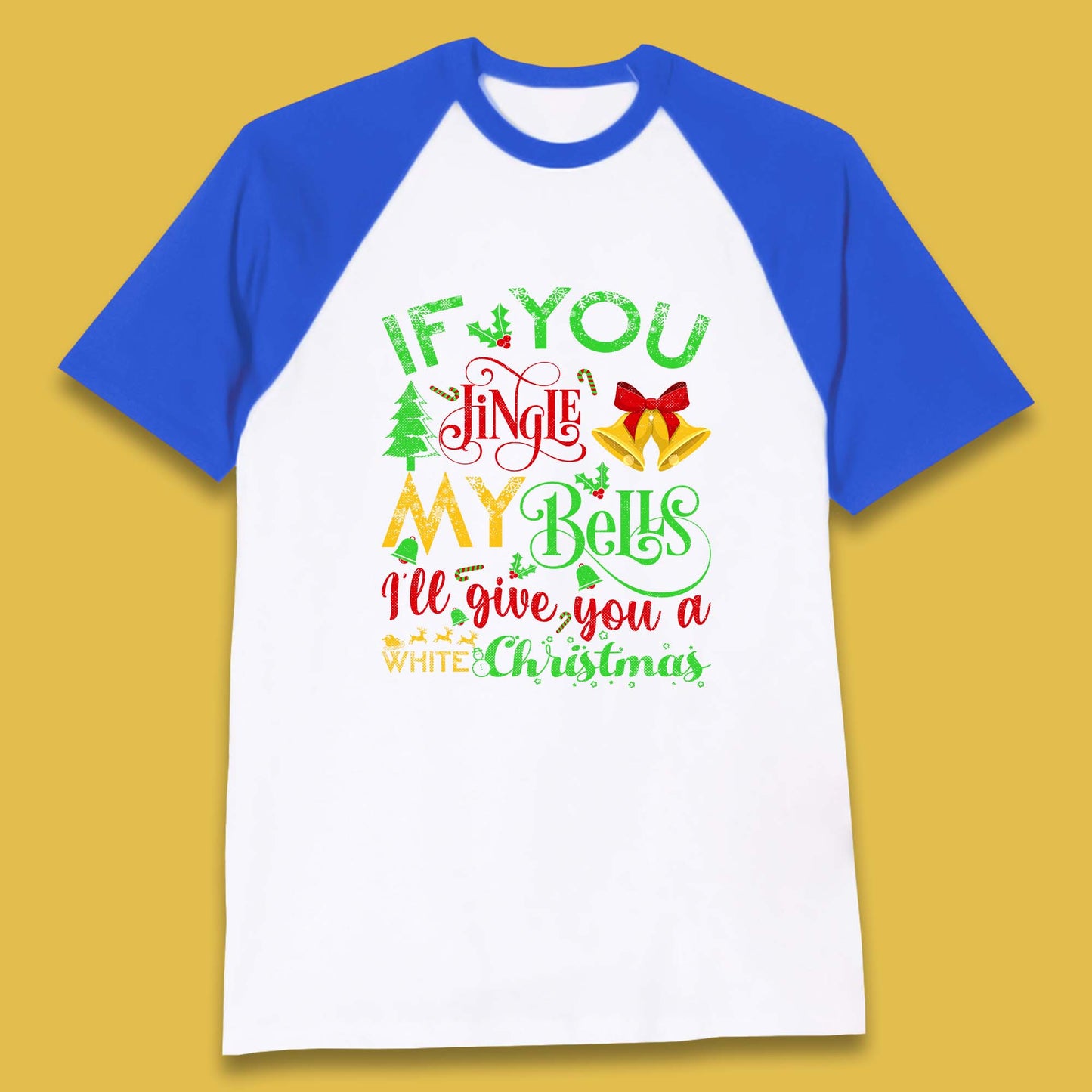 jingle bells funny baseball t shirt
