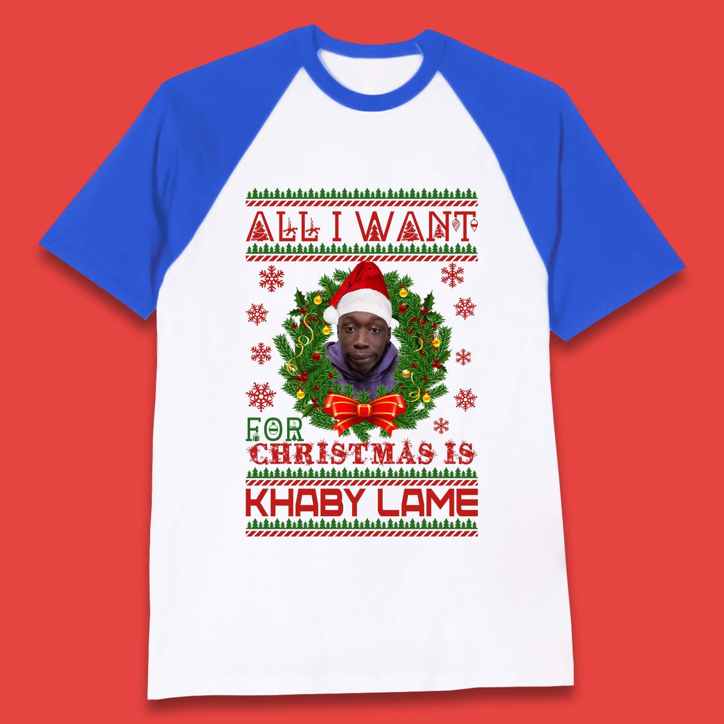 Want Khaby Lame For Christmas Baseball T-Shirt