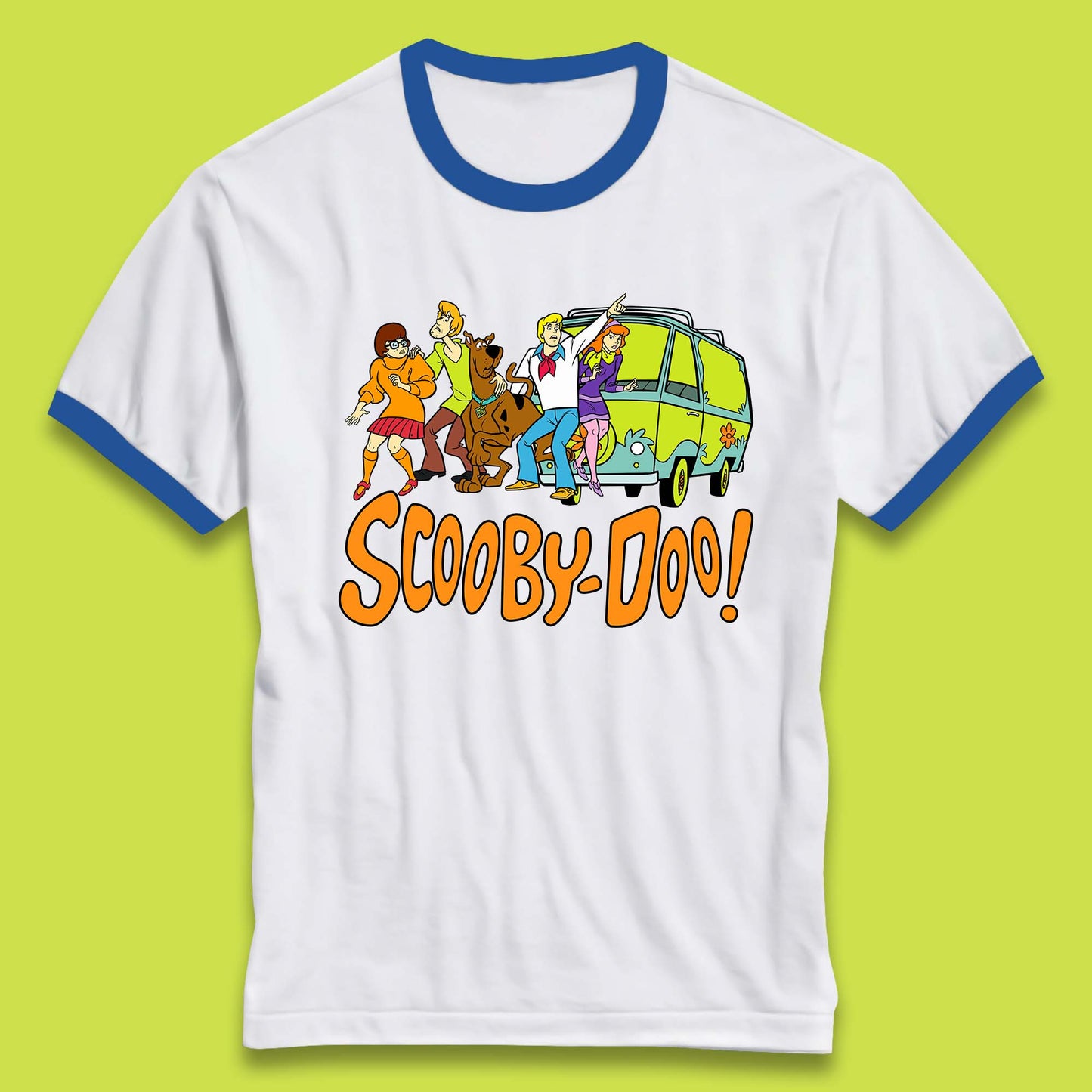 Halloween Scooby Doo & Gang Horror Van Scary Mystery Machine Ringer T Shirt