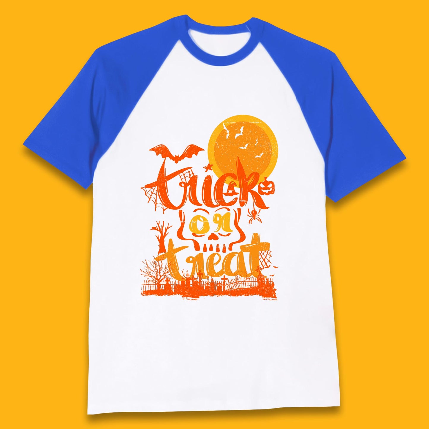 Trick Or Treat Happy Halloween Horror Scary Spooky Season Halloween Vibes Baseball T Shirt