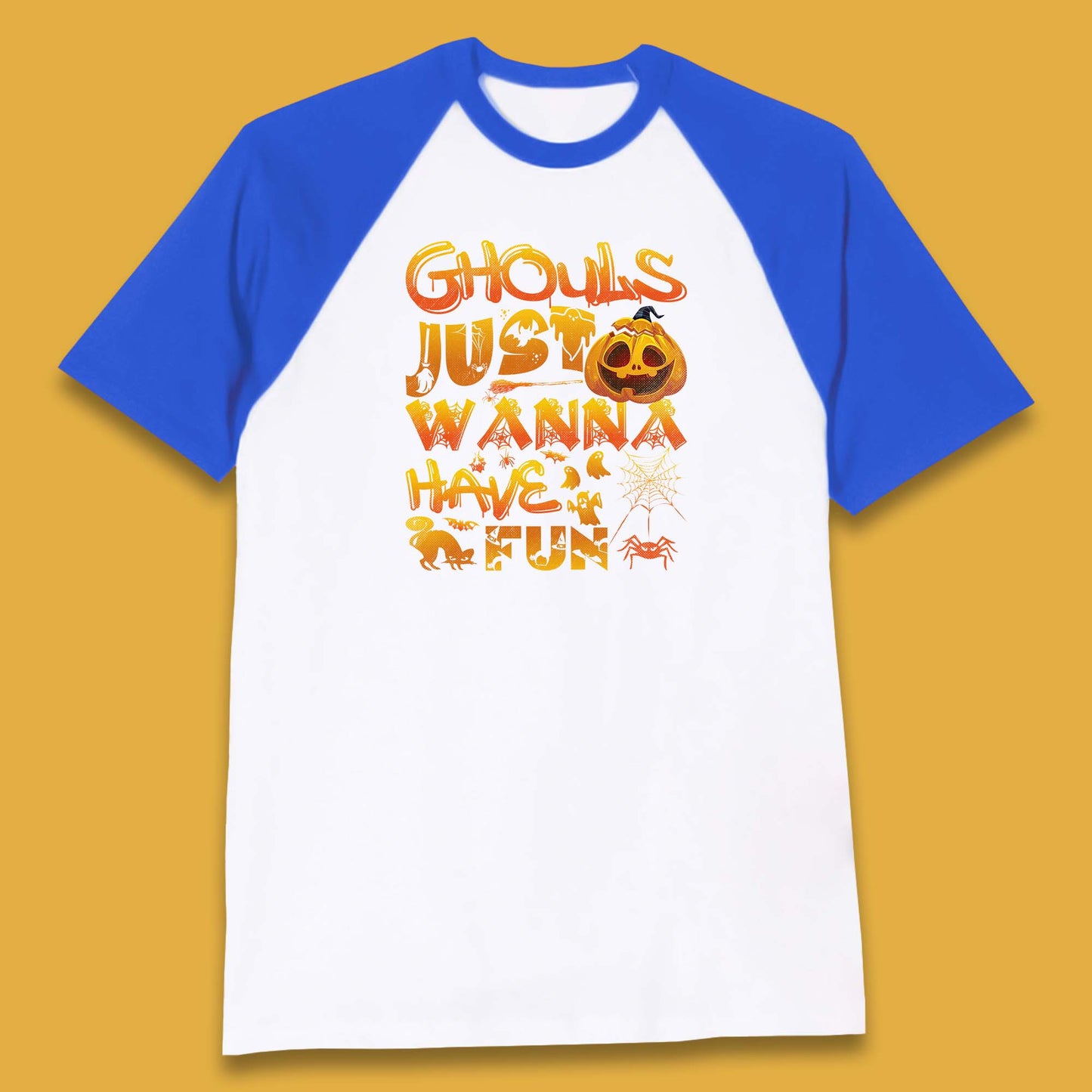 Ghouls Just Wanna Have Fun Halloween Disco Ghost Ghouls Night Out Spooky Season Baseball T Shirt