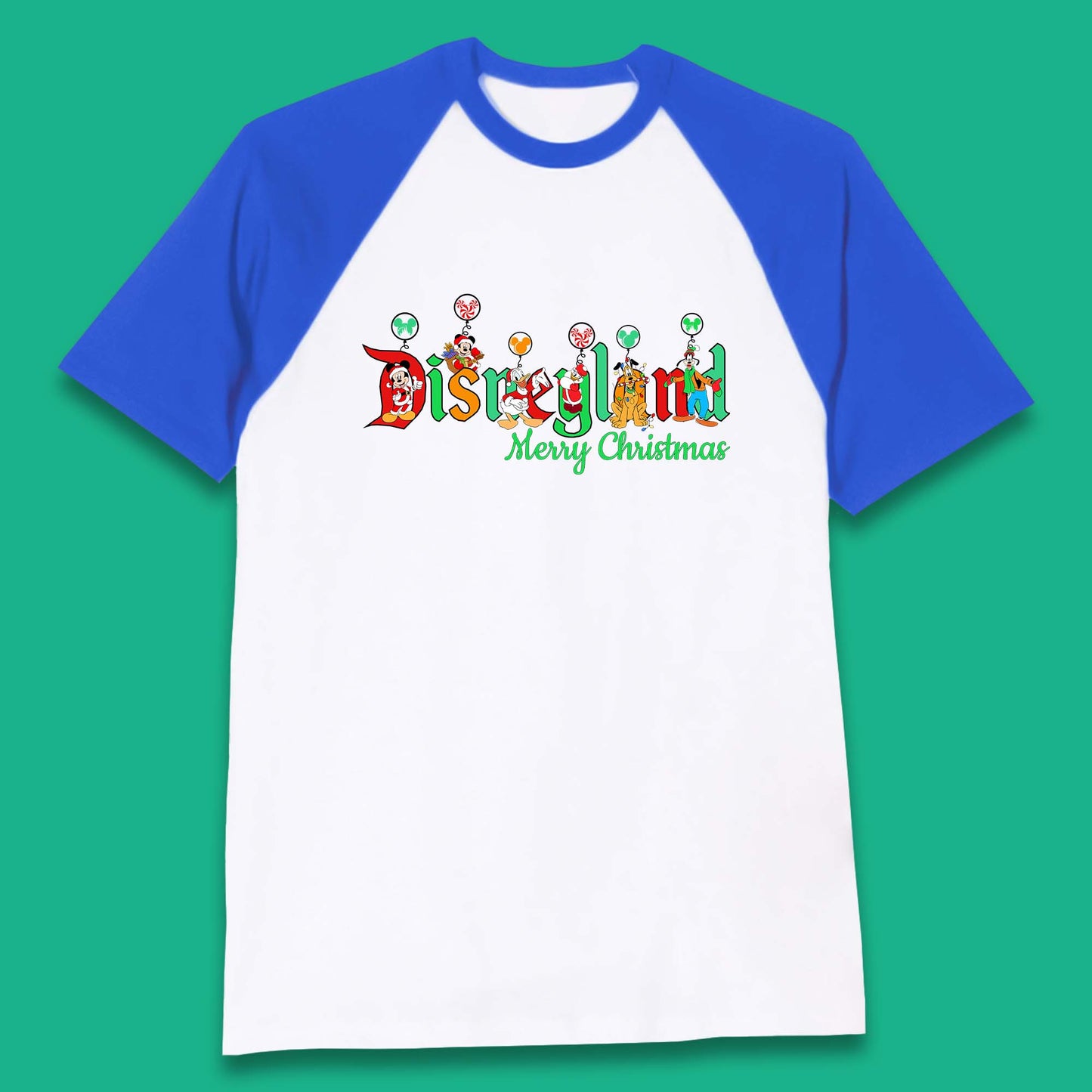 disneyland merry christmas baseball t shirt