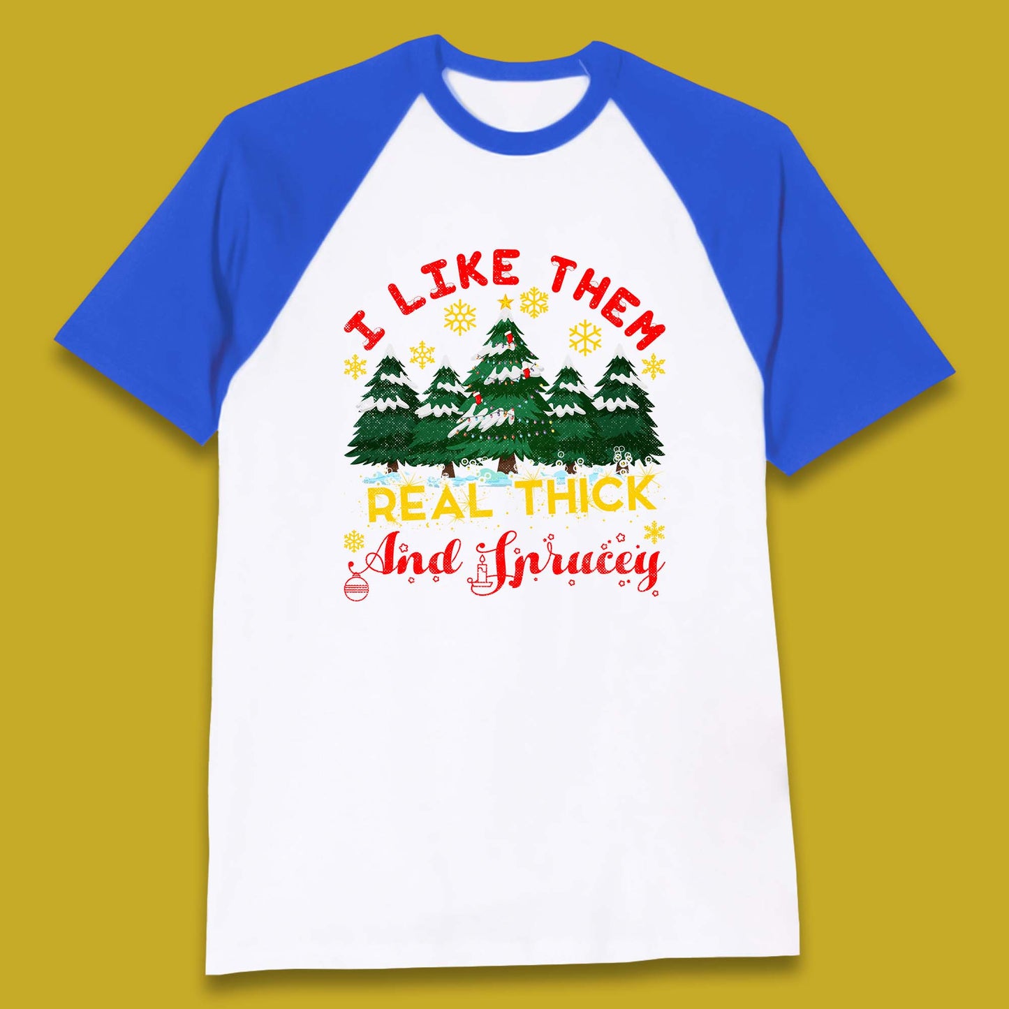 christmas tree baseball t shirt