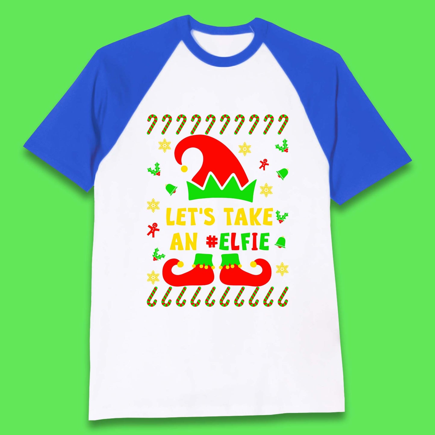 Let's Take An Elfie Christmas Baseball T-Shirt