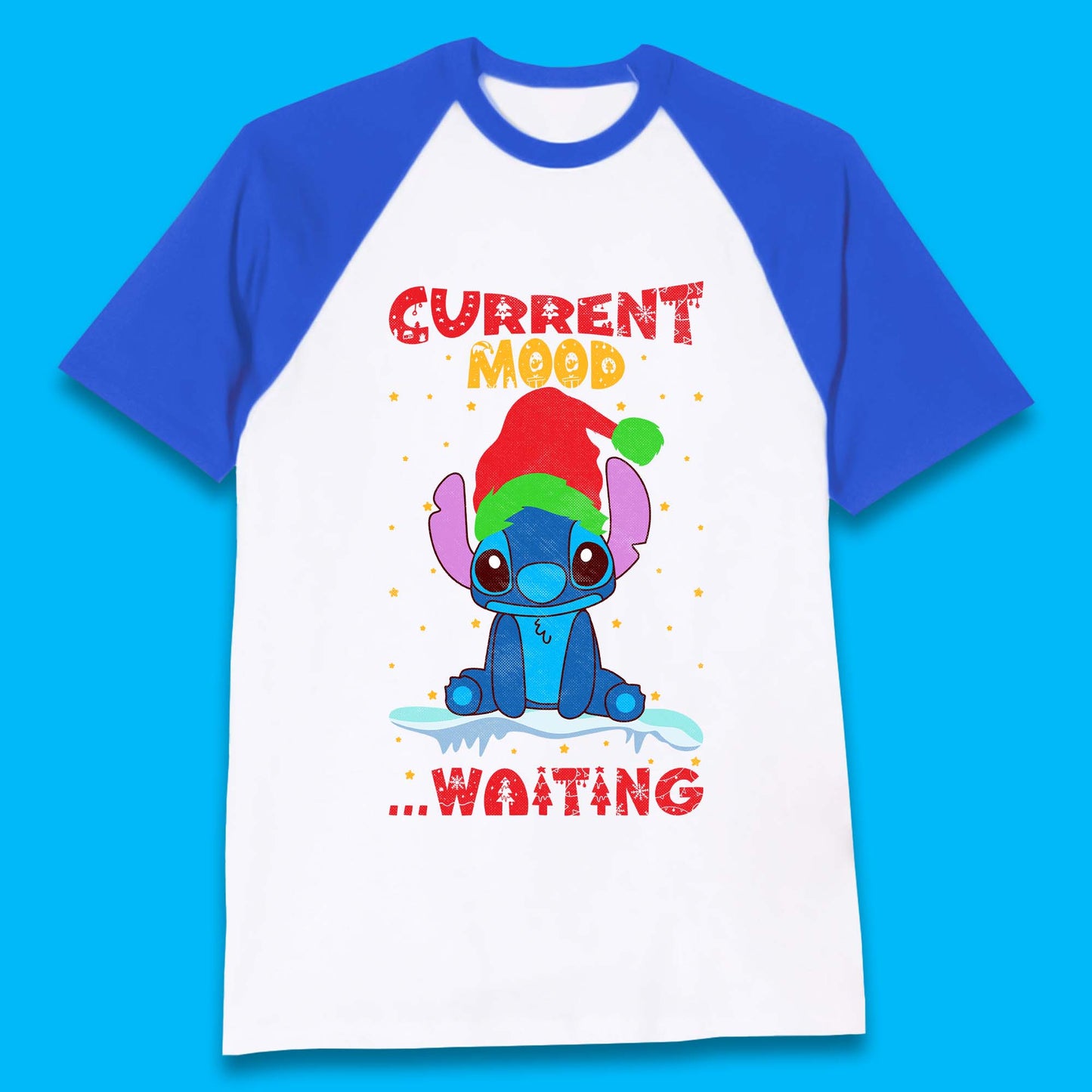 Current Mood Stitch Christmas Baseball T-Shirt