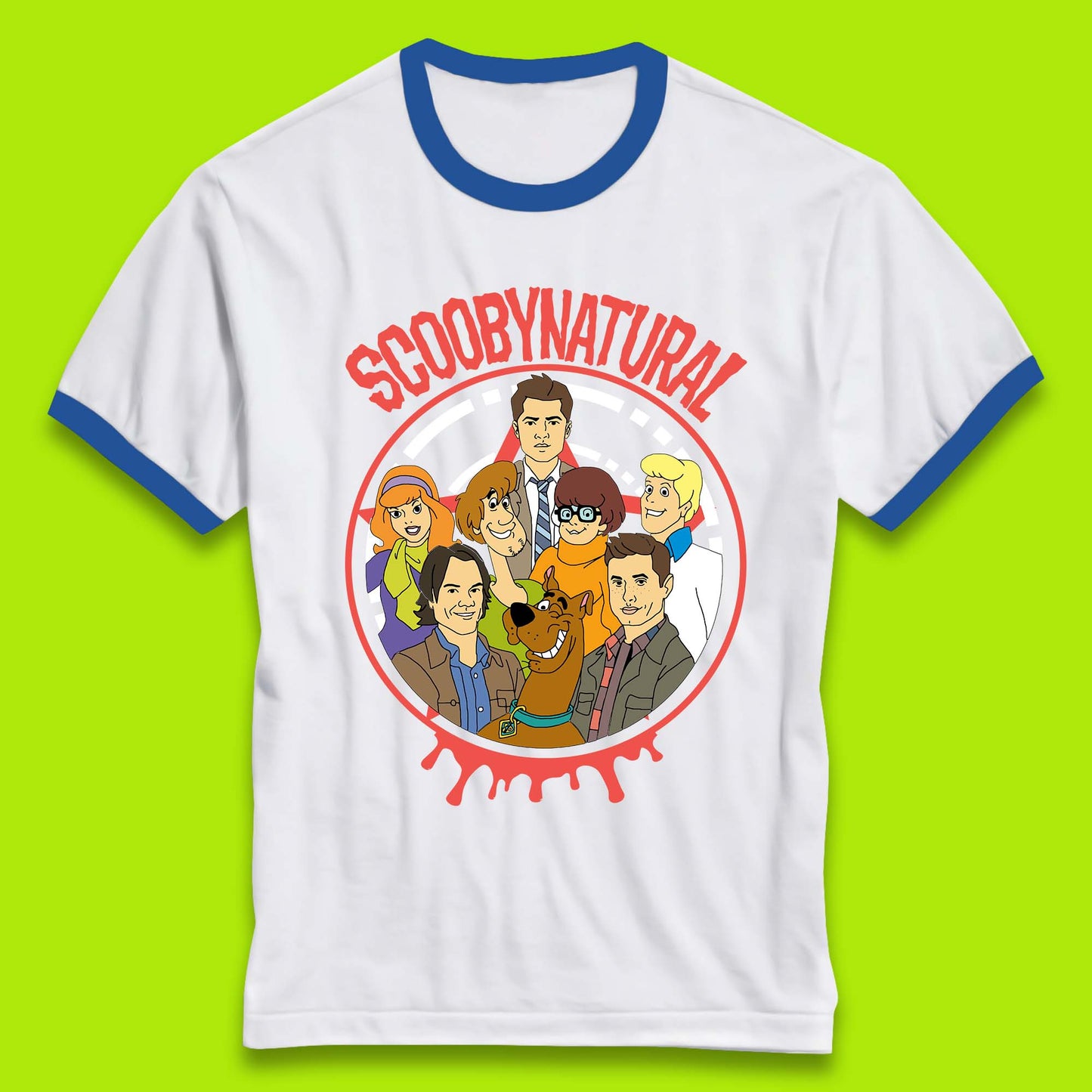 Scooby-Doo Scoobynatural Mash Up Group Shot Poster Happy Halloween Ringer T Shirt
