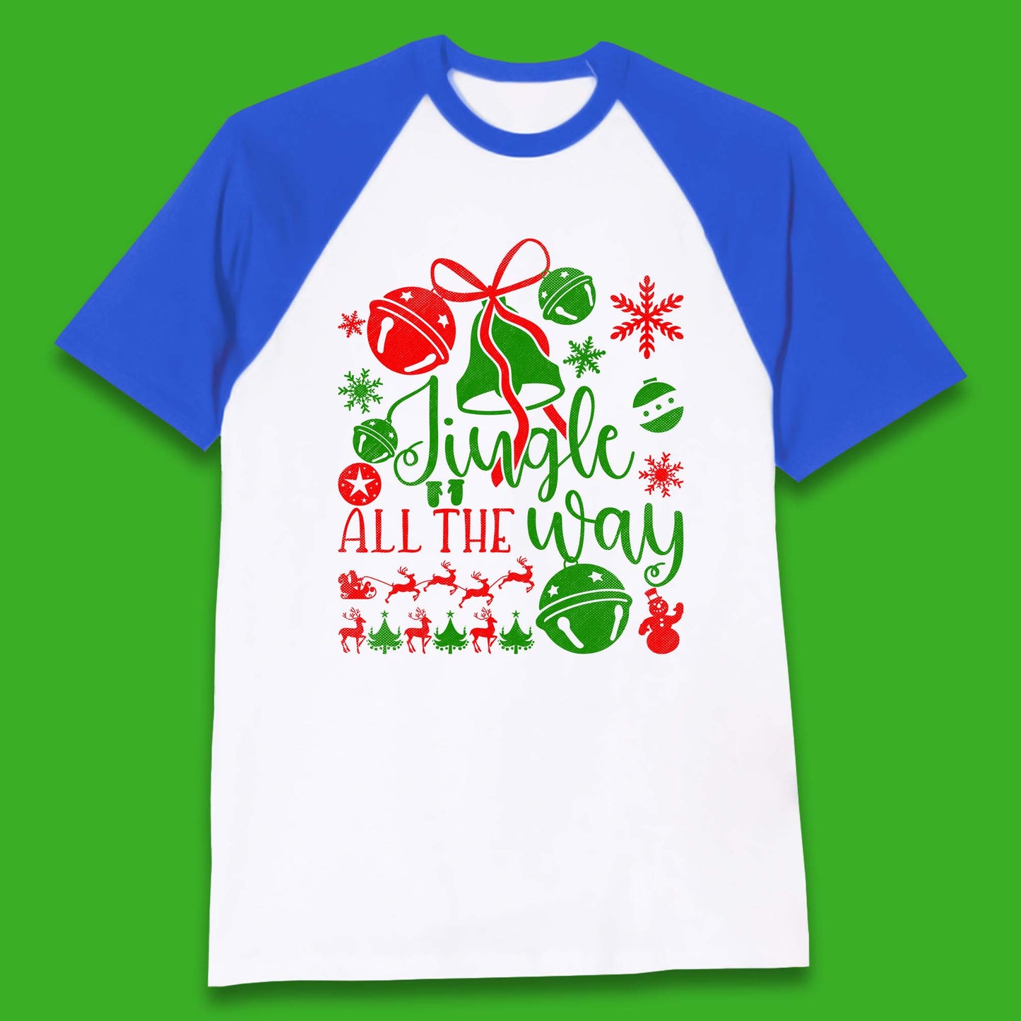 jingle all the way christmas baseball t shirt