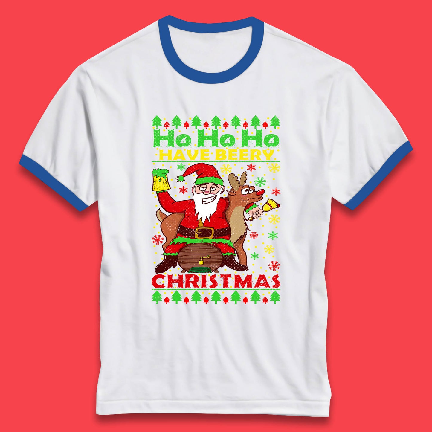 beery christmas ringer t shirt
