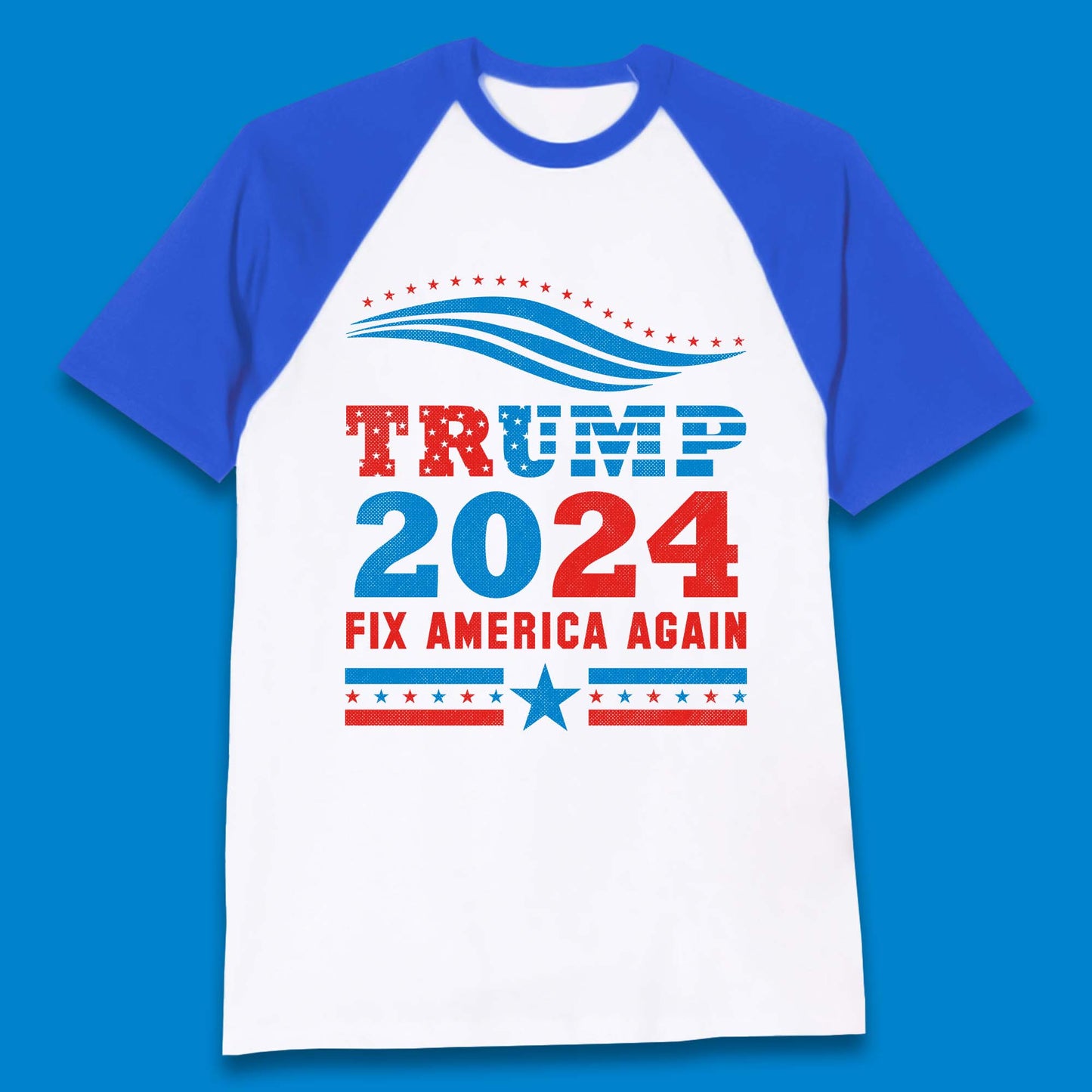 Trump 2024 Fix America Again Baseball T-Shirt