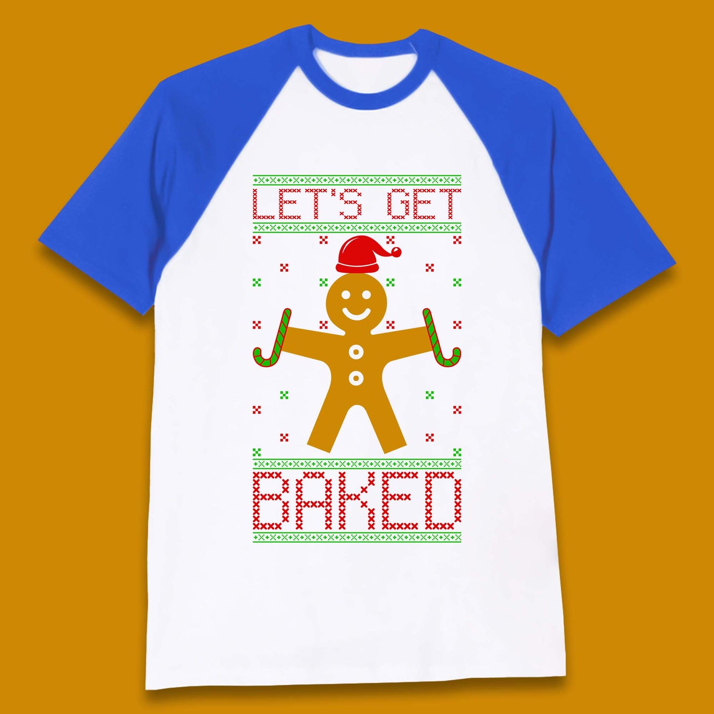 Gingerbread Christmas Baseball T-Shirt