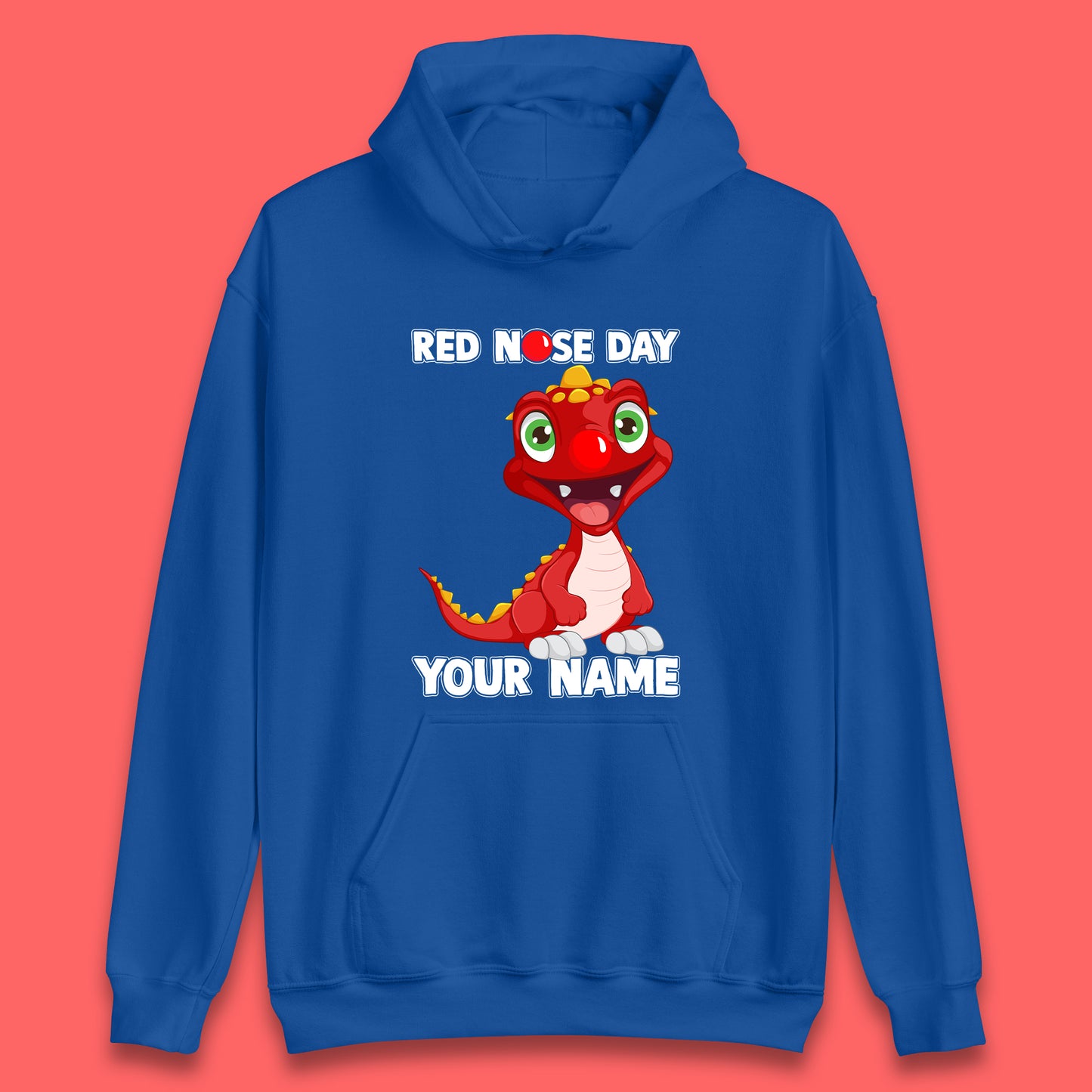 Personalised Red Nose Day Dragon Unisex Hoodie