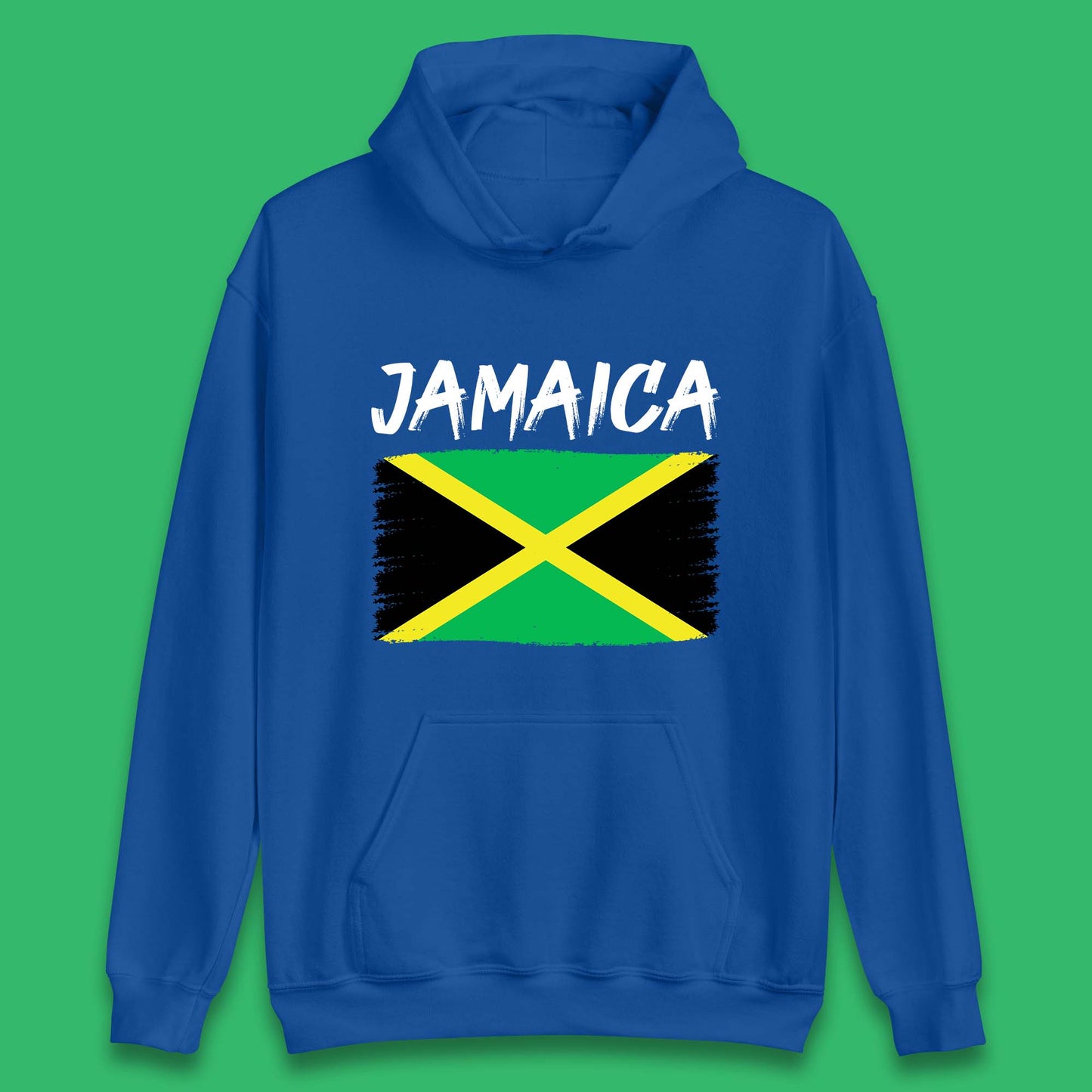 Jamaica Distressed Flag Country In The Caribbean Jamaican Flag Patriotism Unisex Hoodie