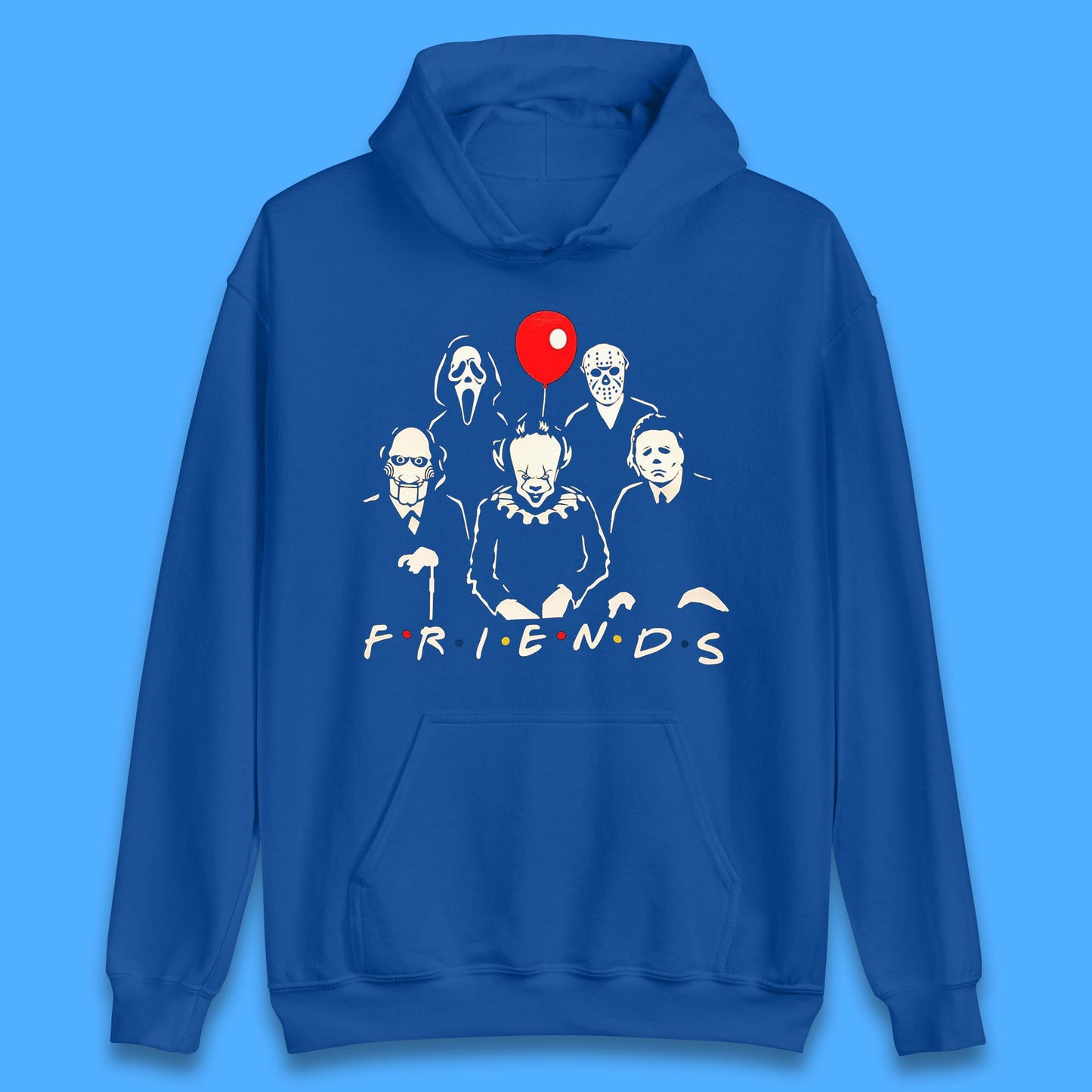 Halloween Friends Horror Movie Killers Characters Halloween Villians Unisex Hoodie