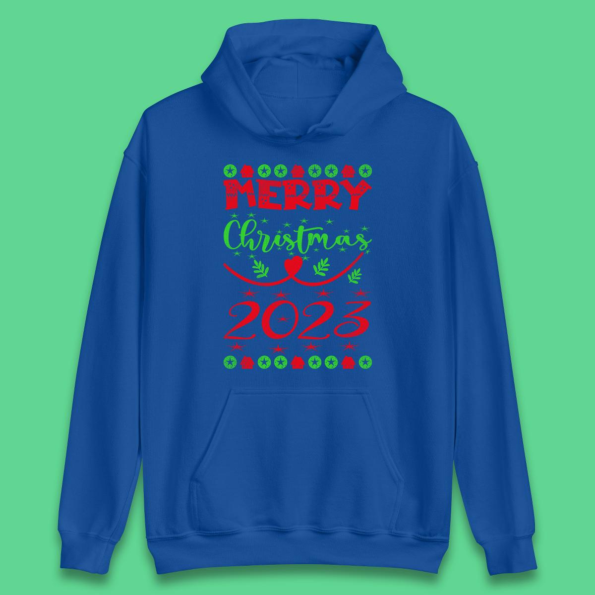 Merry Christmas 2023 Winter Holiday Xmas Festive Celebration Unisex Hoodie
