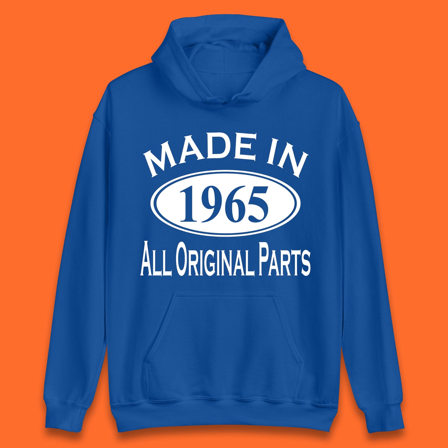 Made In 1965 All Original Parts Vintage Retro 58th Birthday Funny 58 Years Old Birthday Gift Unisex Hoodie