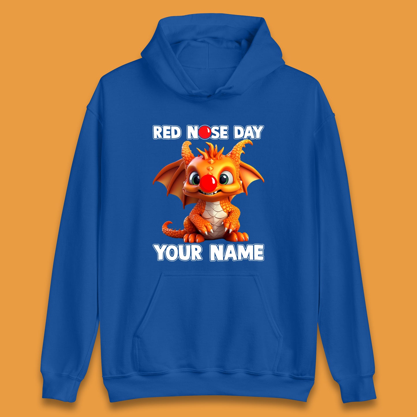 Personalised Red Nose Day Dragon Unisex Hoodie