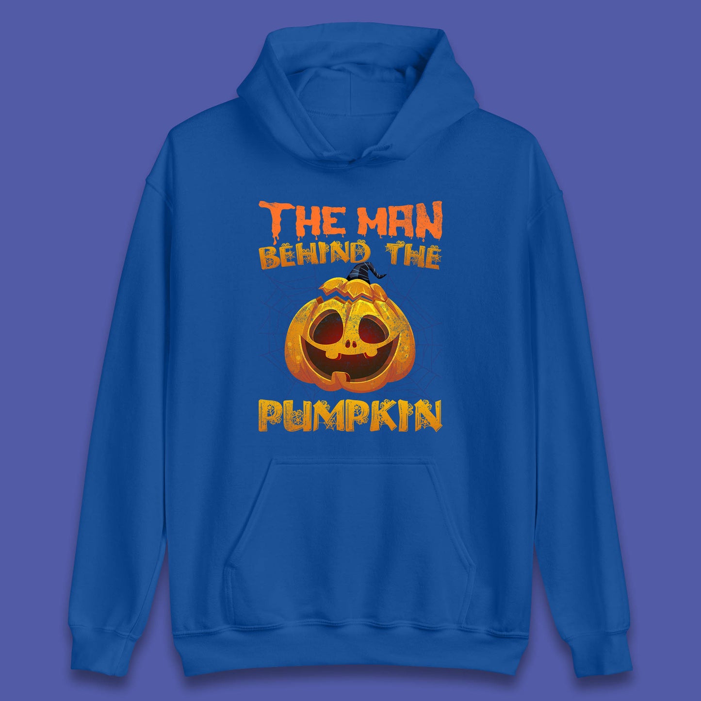 The Man Behind The Pumpkin Halloween Pregnancy Baby Announcement New Dad Gift Unisex Hoodie