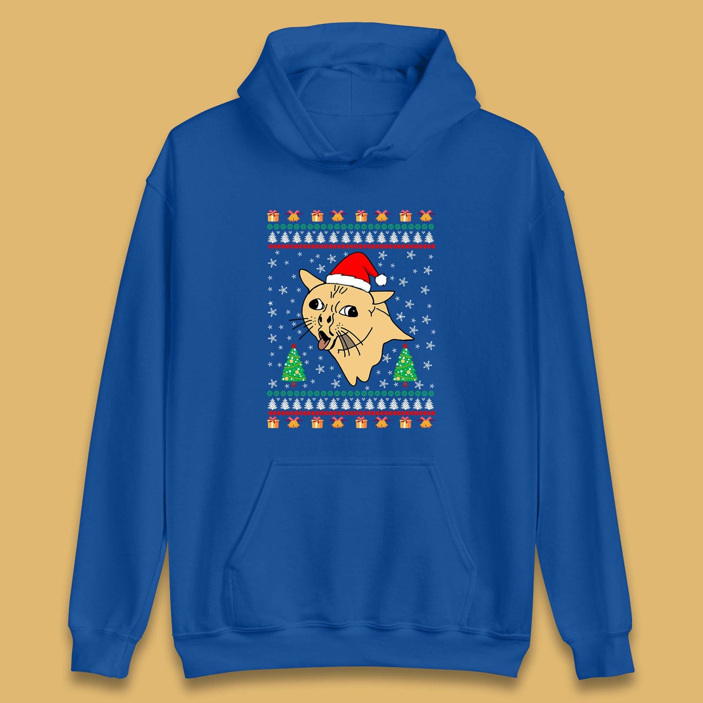 coughing cat christmas hoodie