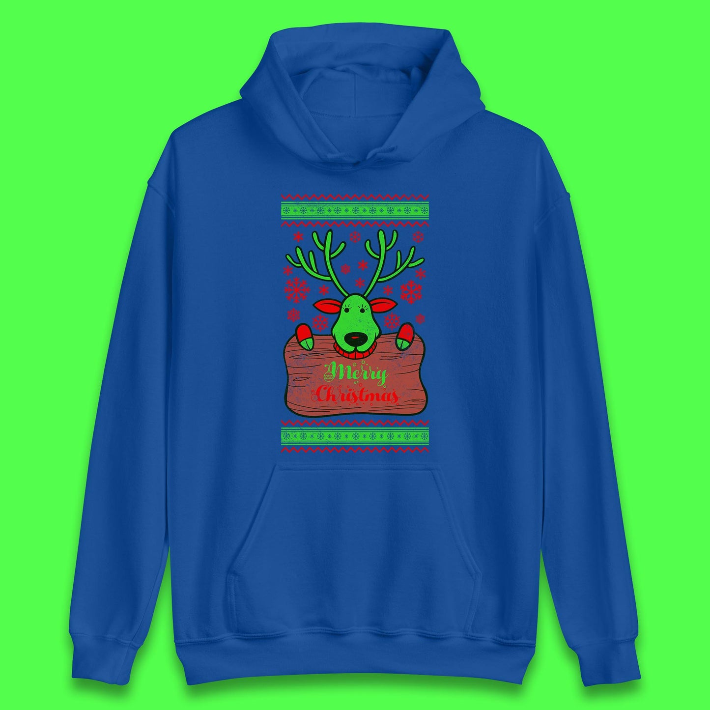 merry christmas reindeer hoodie