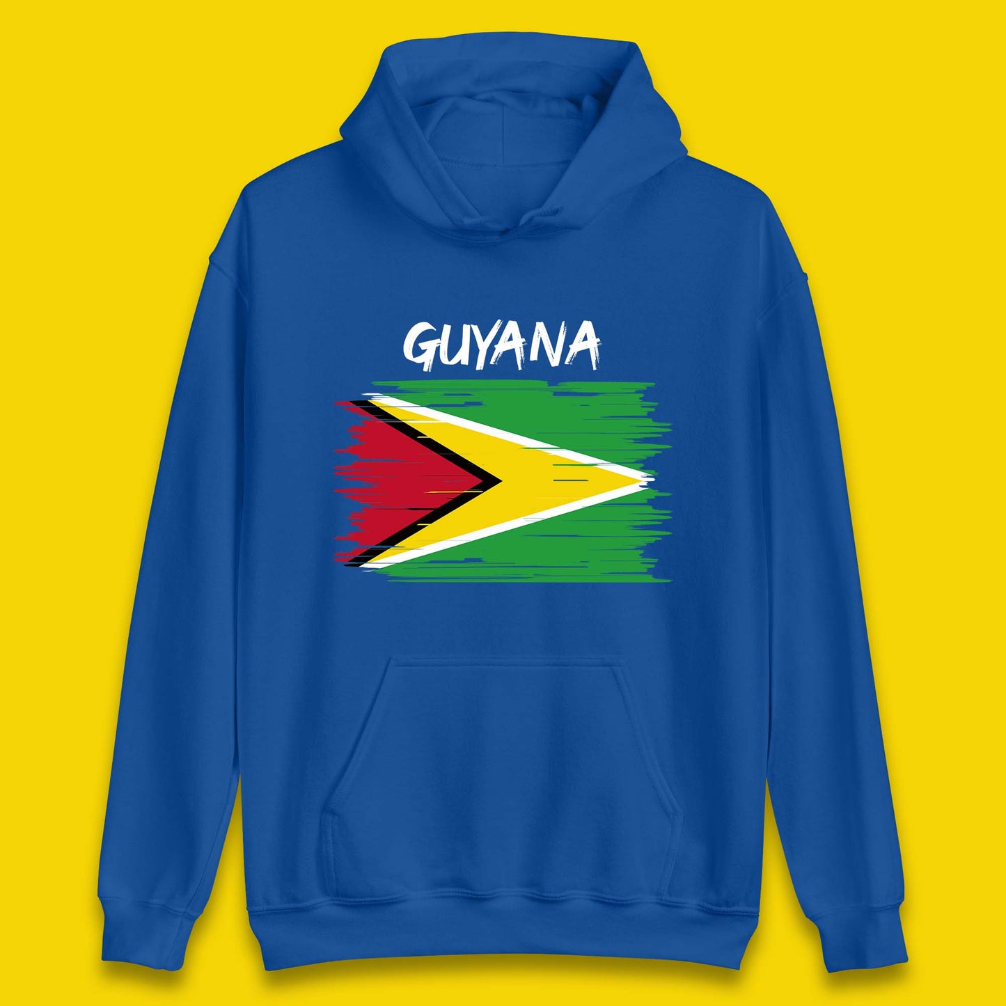 Guyana Flag Distressed Guyanese Flag Country In South America Unisex Hoodie