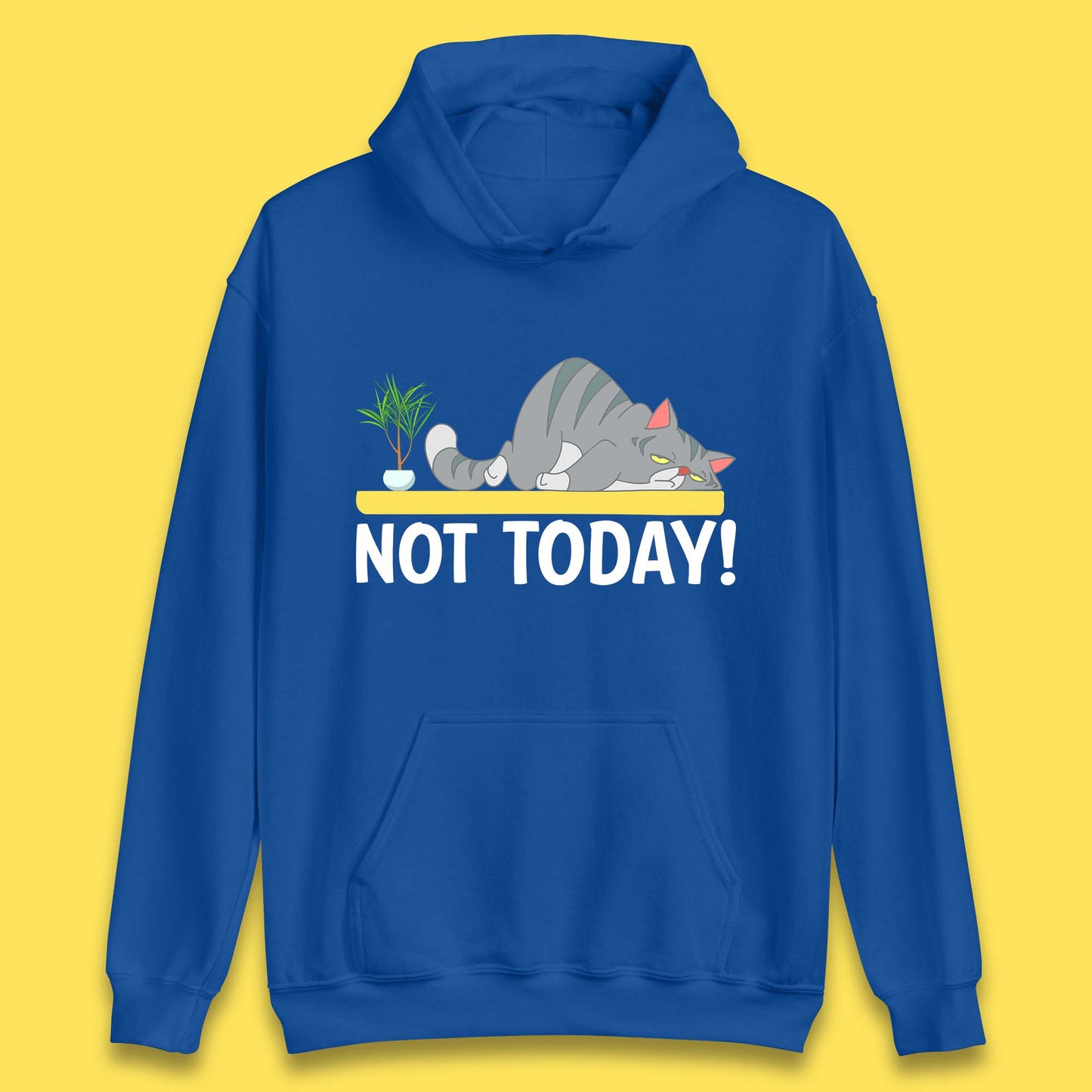 Not Today Cat Funny Kitten Lazy Cats Sleepy Cat Lover Unisex Hoodie